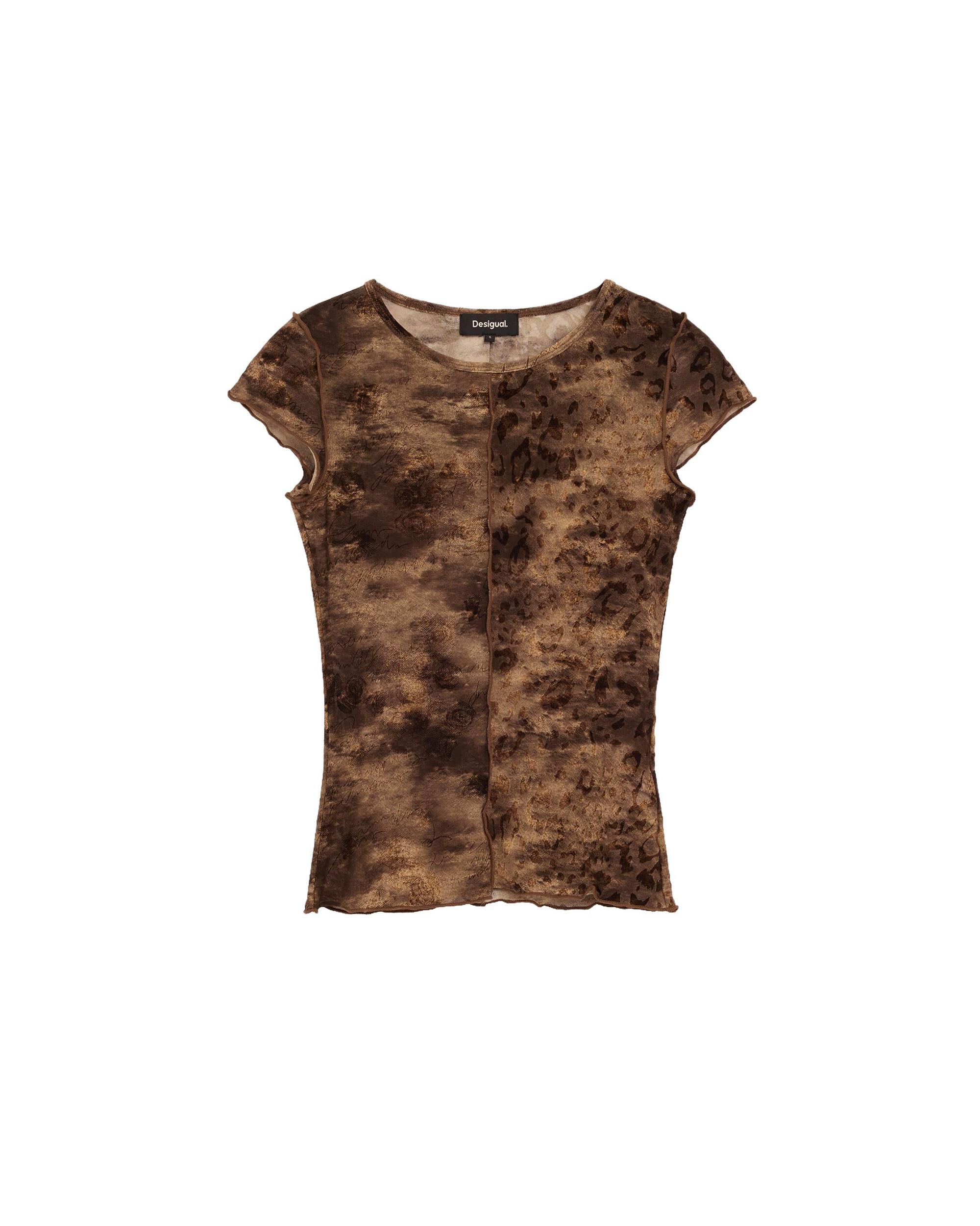 Camiseta de mujer flocada - Desigual - Negro Negro-5
