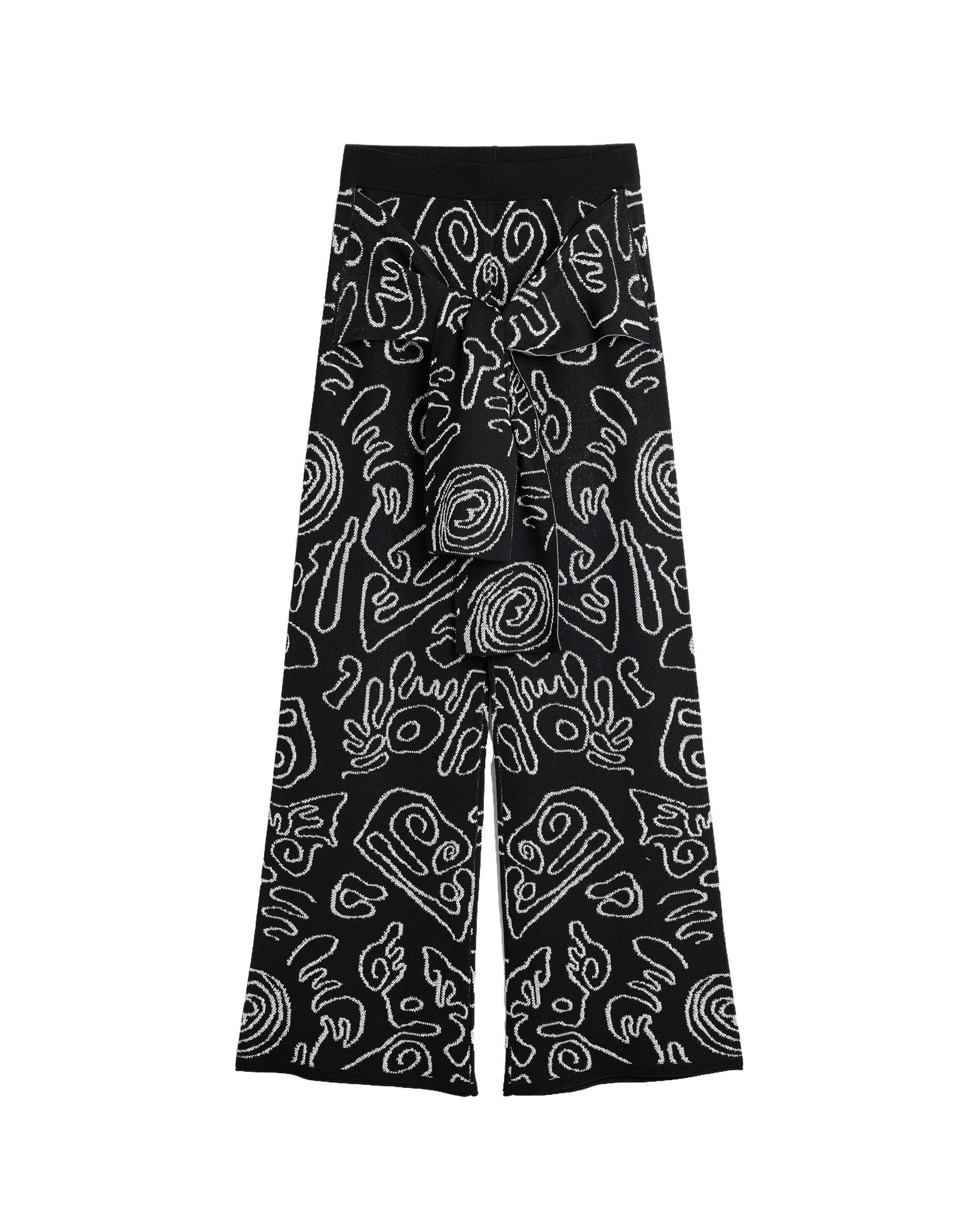 Pantalón de mujer punto jacquard - Desigual - Negro Negro-4