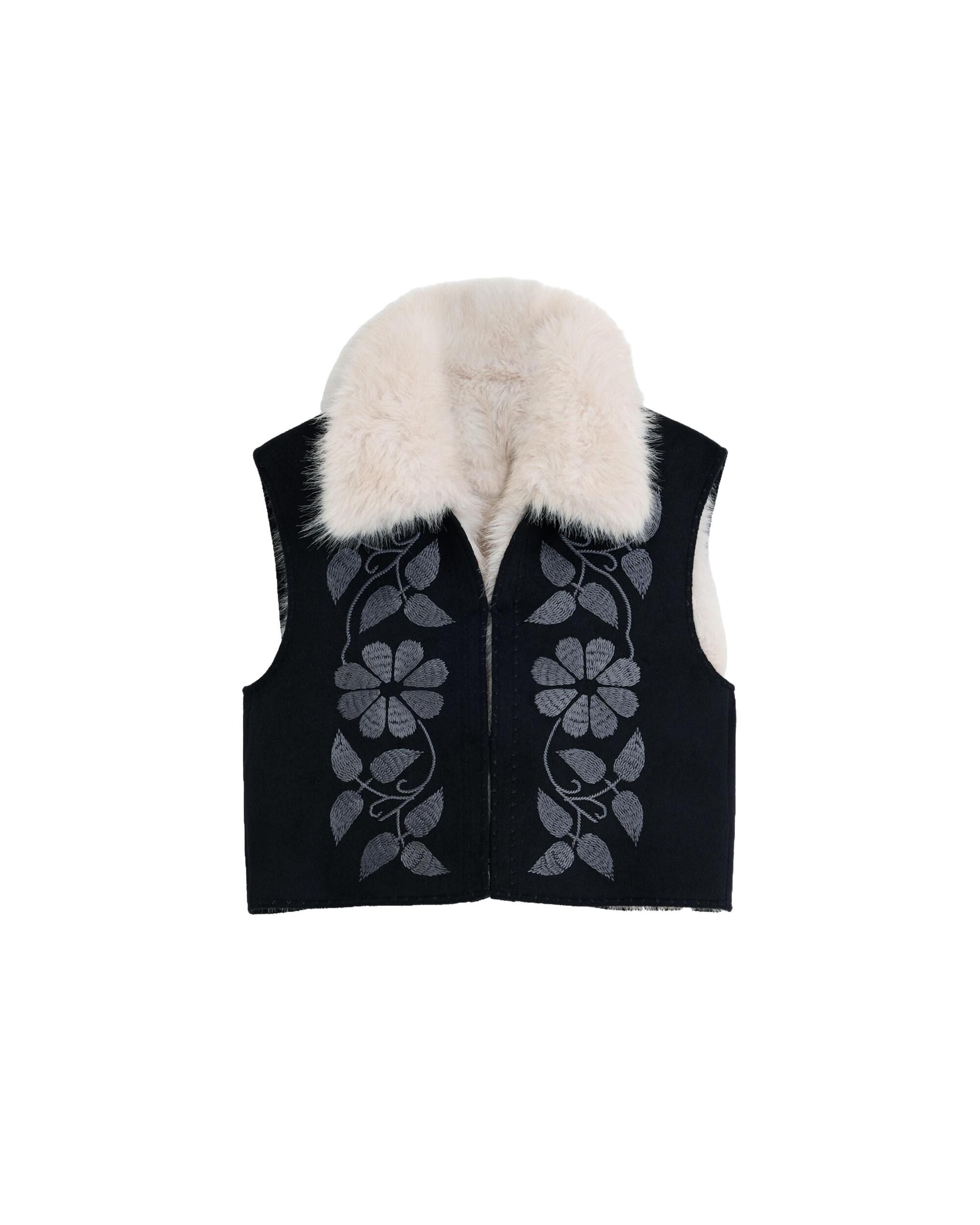 Chaleco de mujer pelo reversible - Desigual - Negro Negro-5