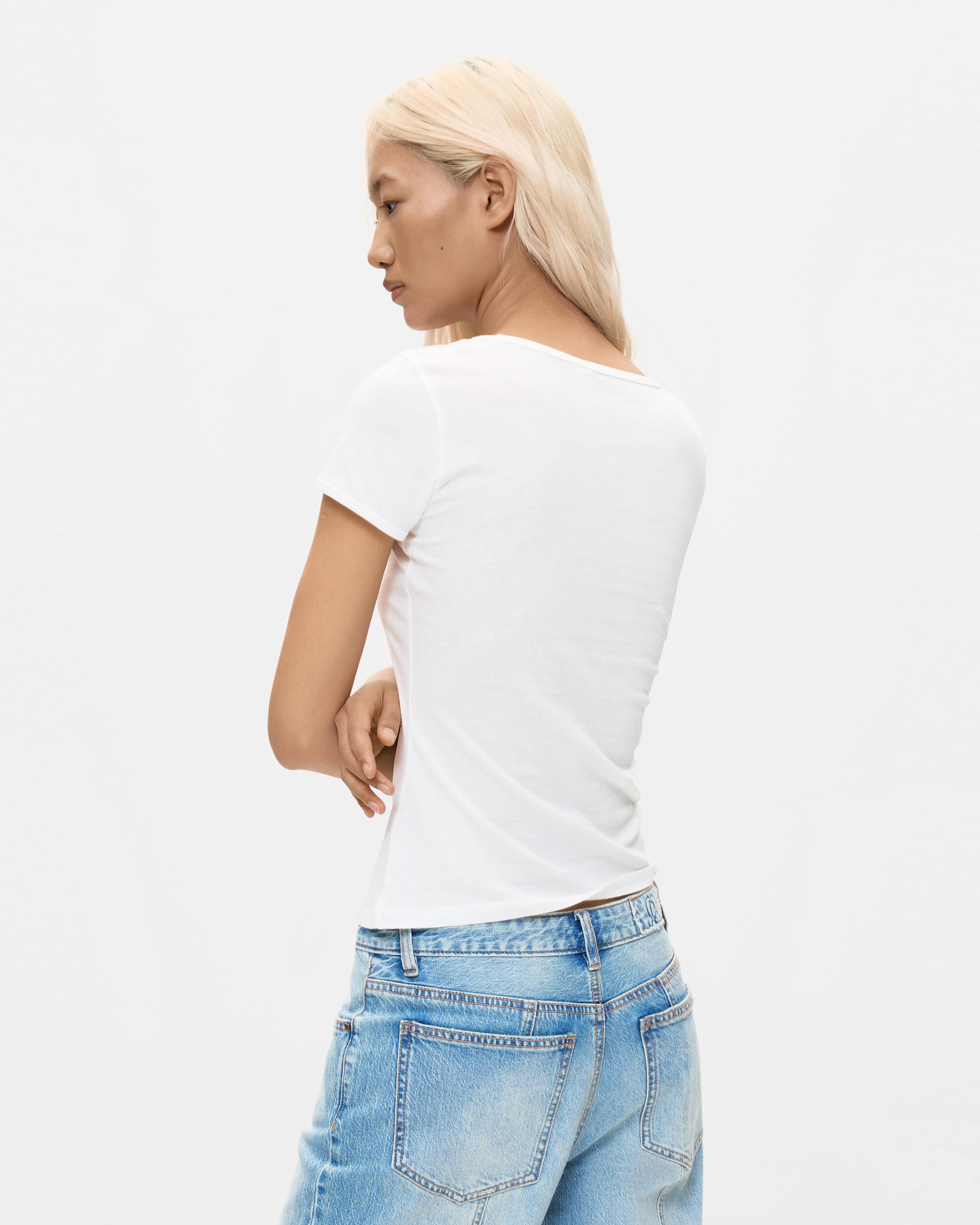 Camiseta de mujer estampada - Desigual - Blanco Blanco-3