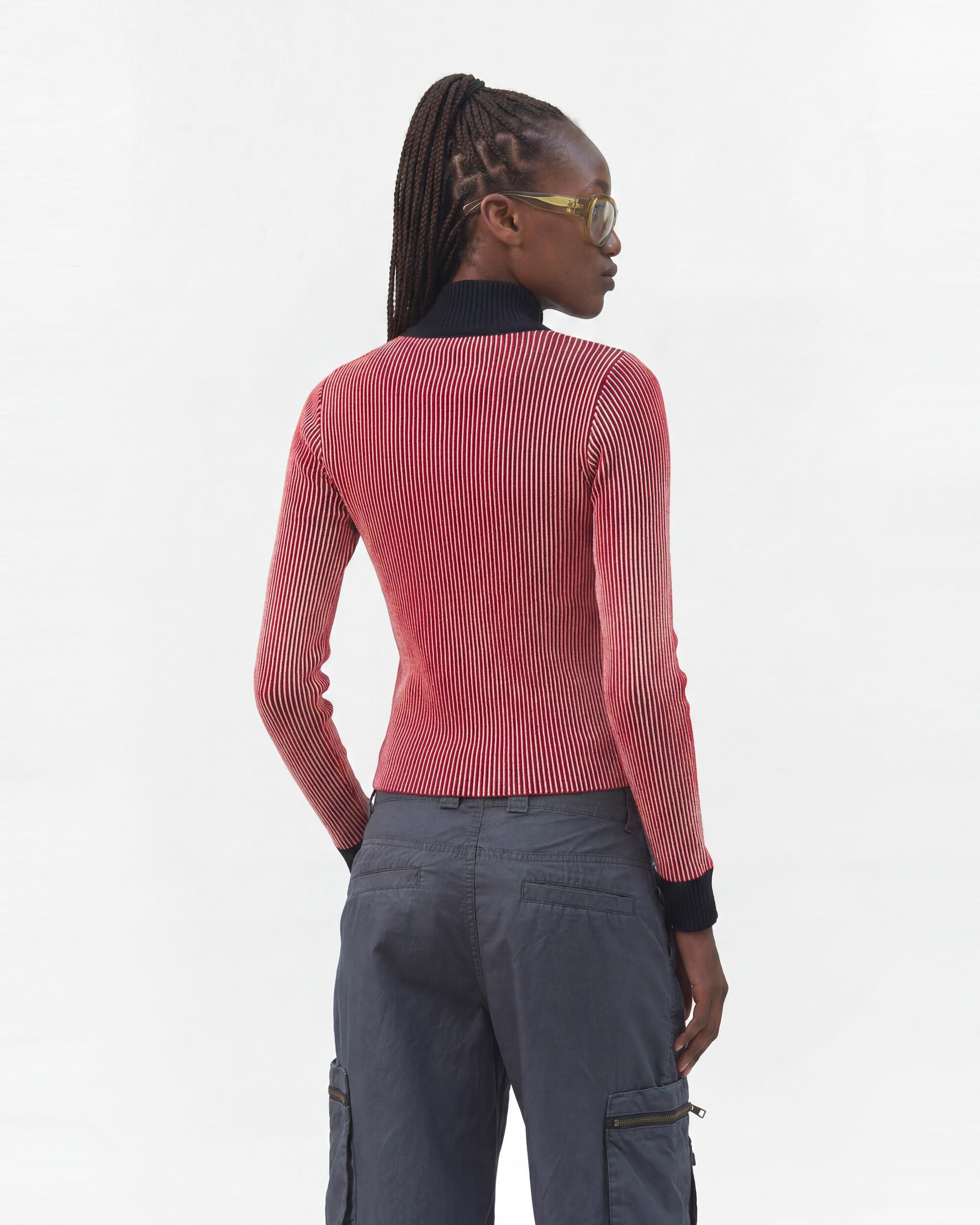 Jersey de mujer cremallera punto tornasolado - Desigual - Rosa Rosa-3