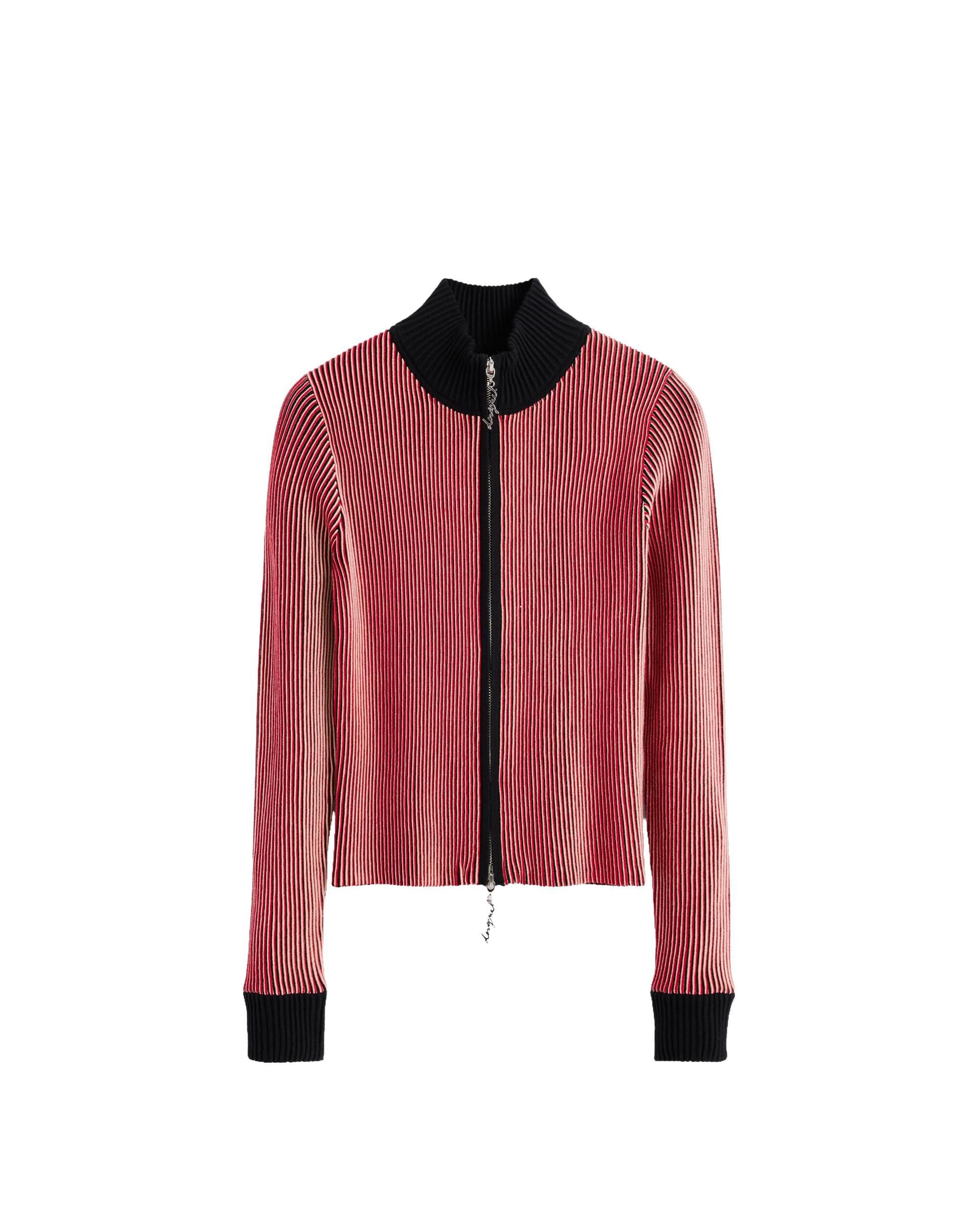 Jersey de mujer cremallera punto tornasolado - Desigual - Rosa Rosa-4