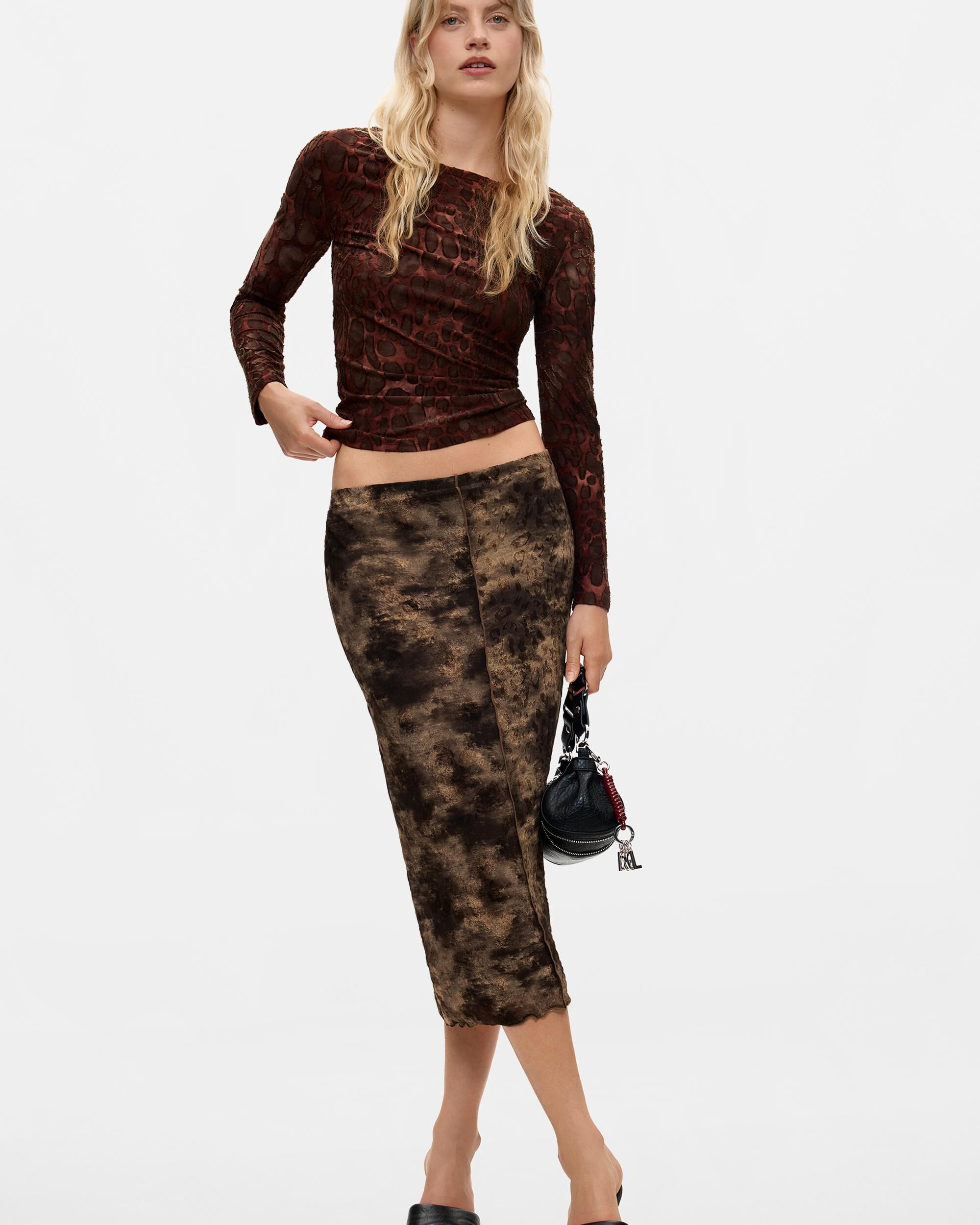 Camiseta de mujer flocada - Desigual - Negro Negro-2