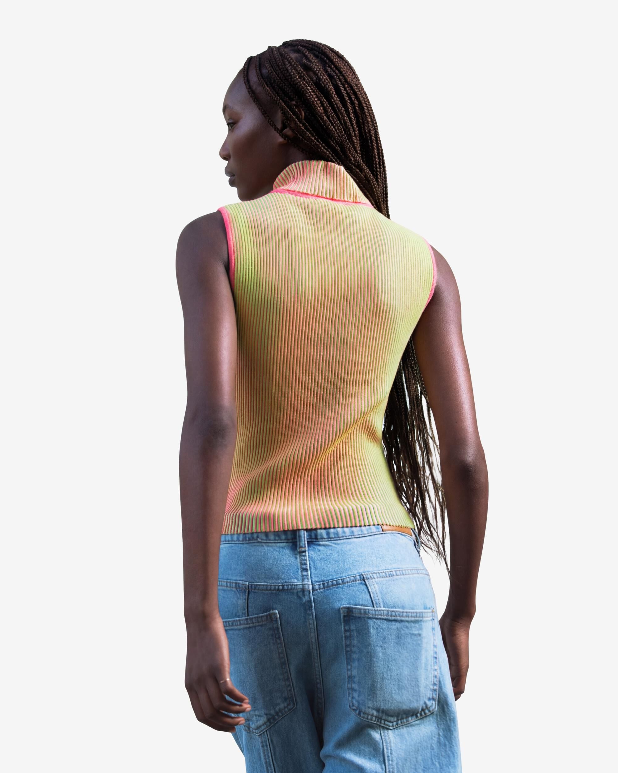 Camiseta de mujer cremallera punto tornasolado - Desigual - Amarillo Amarillo-3