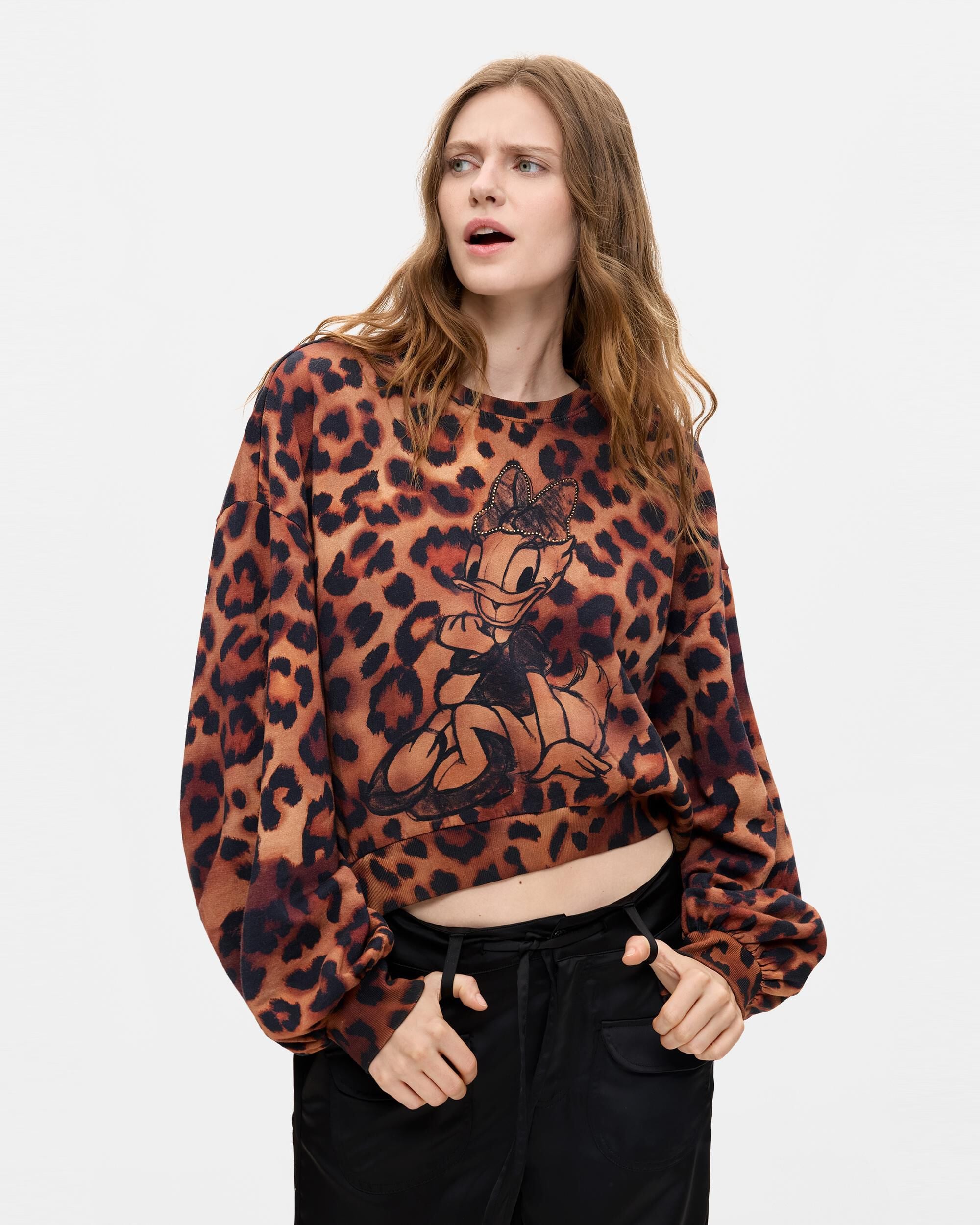 Sudadera de mujer disney™ estampada - Desigual - Marrón Marrón-1