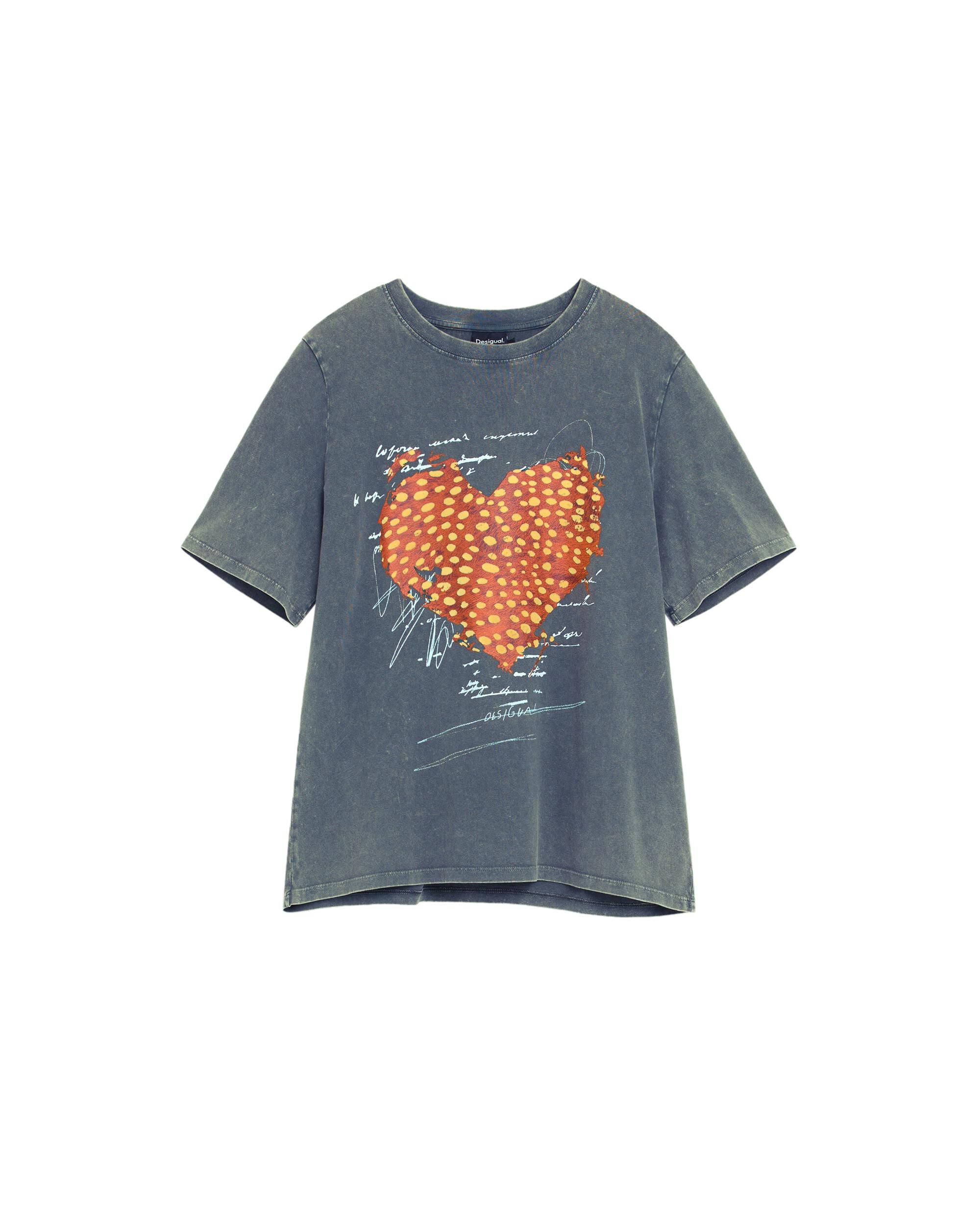 Camiseta de mujer estampada algodón orgánico - Desigual - Negro Negro-4