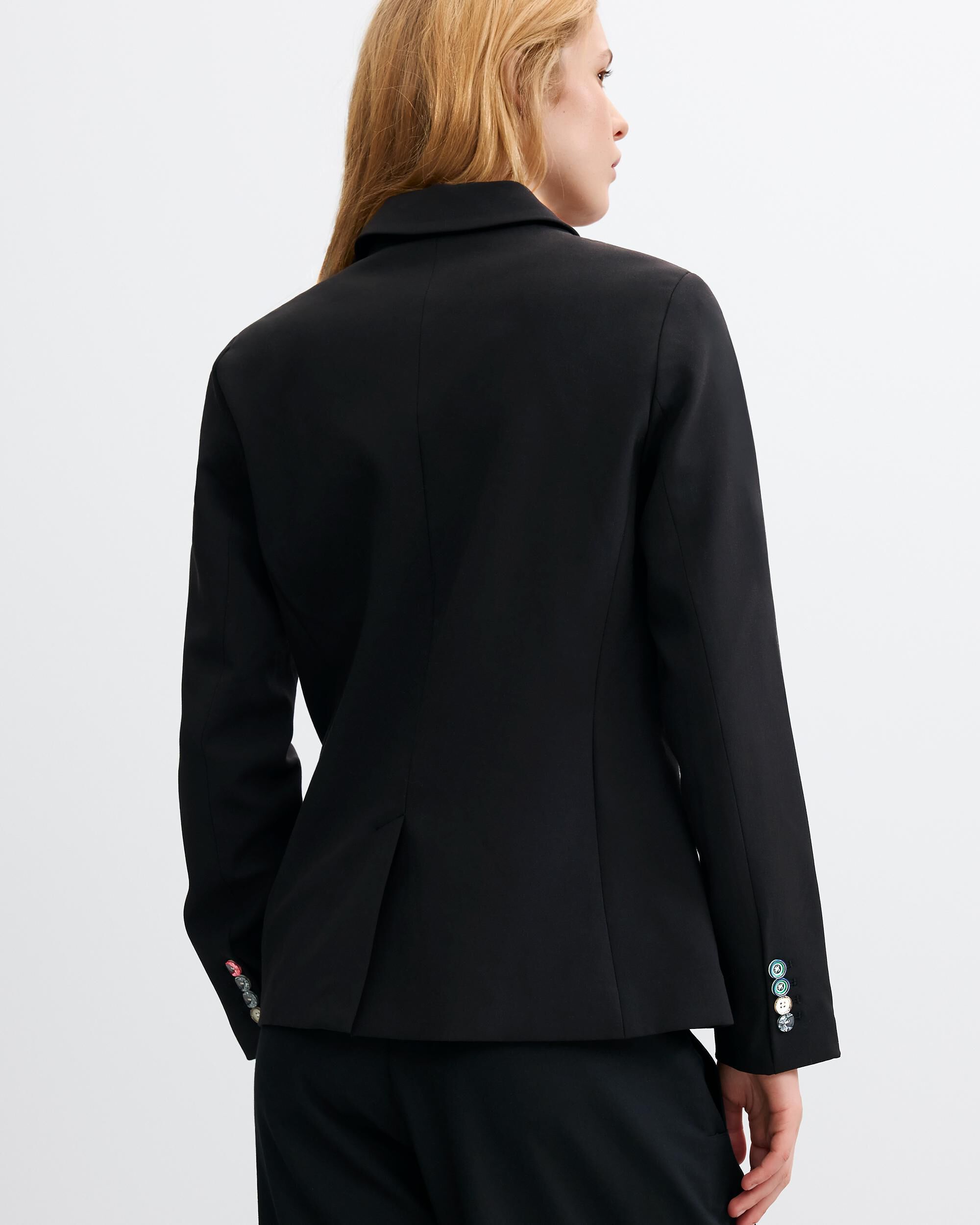 Blazer de mujer denim combinada - Desigual - Negro Negro-3