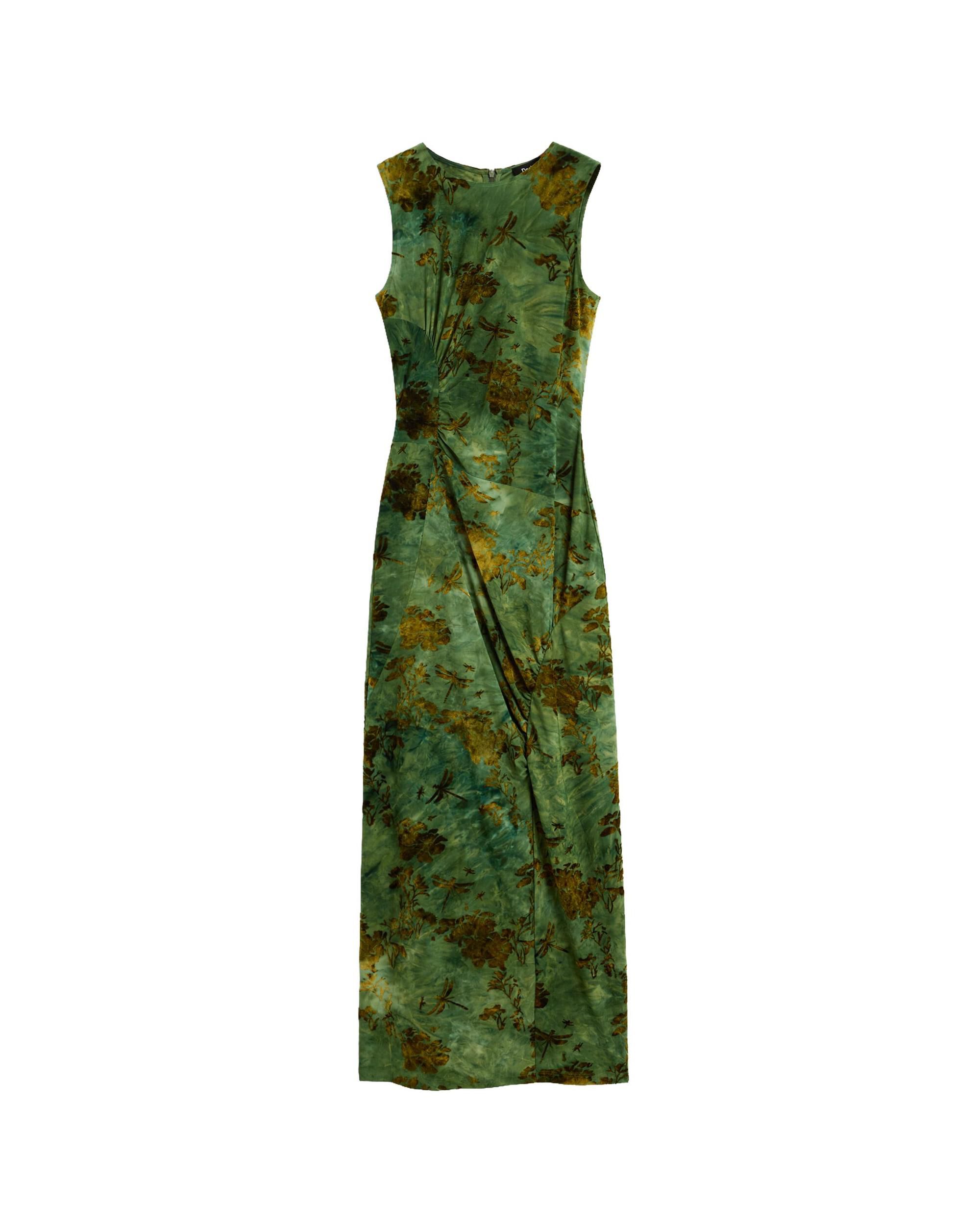 Vestido flocado midi - Desigual - Verde Verde-4