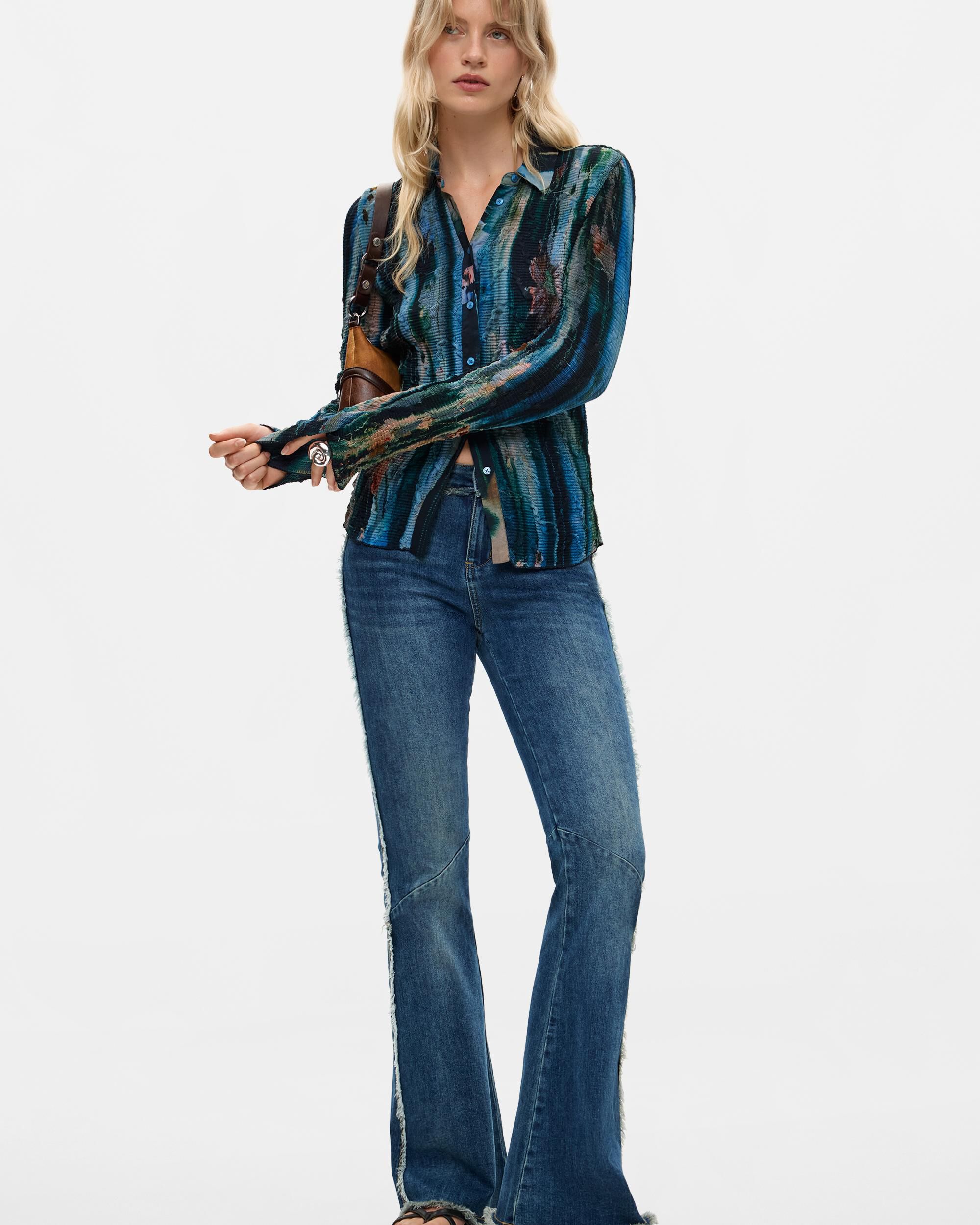 Camisa de mujer estampada - Desigual - Verde Verde-2