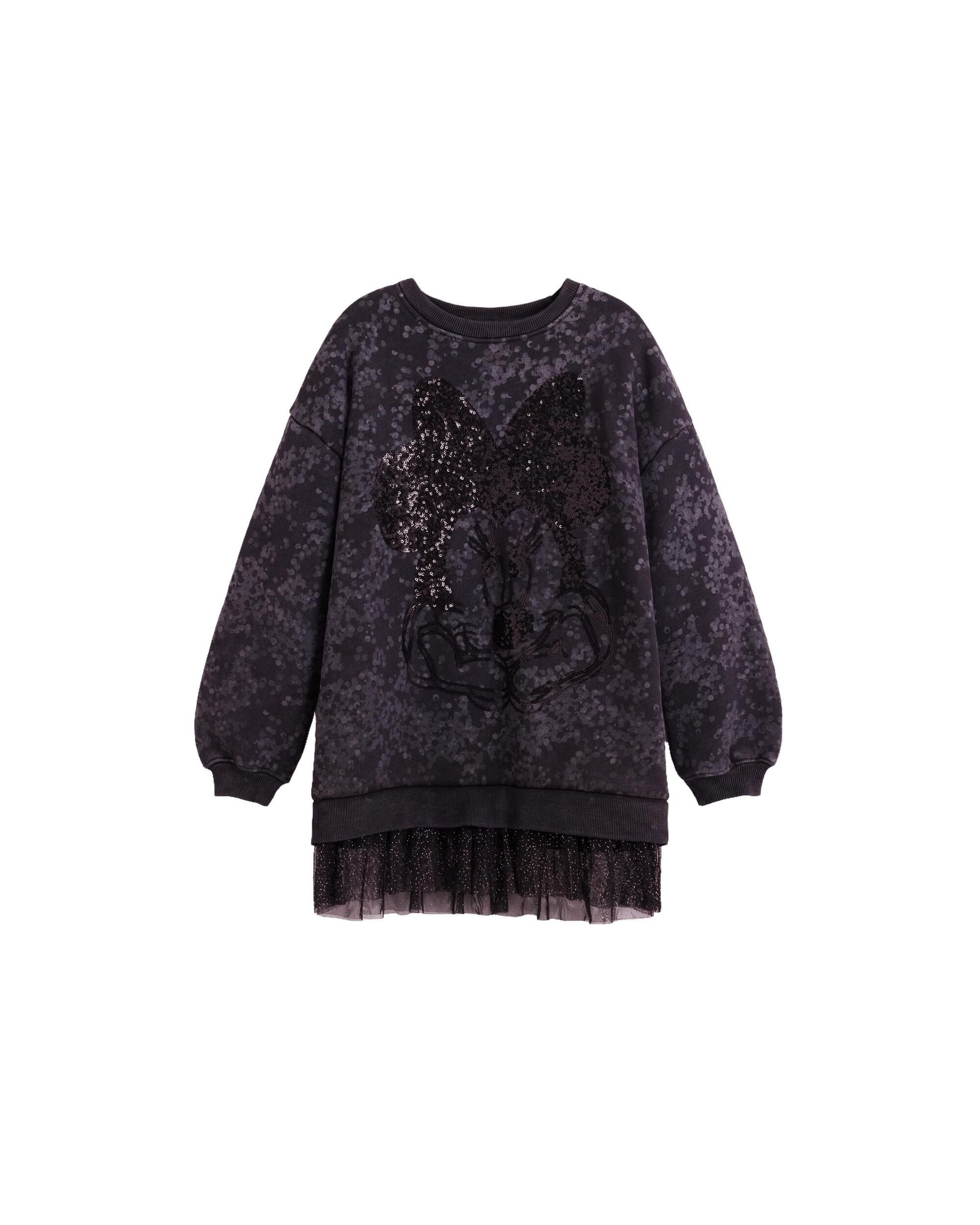 Imagen 1 de Vestido de niña manga larga algodón disney™ Negro