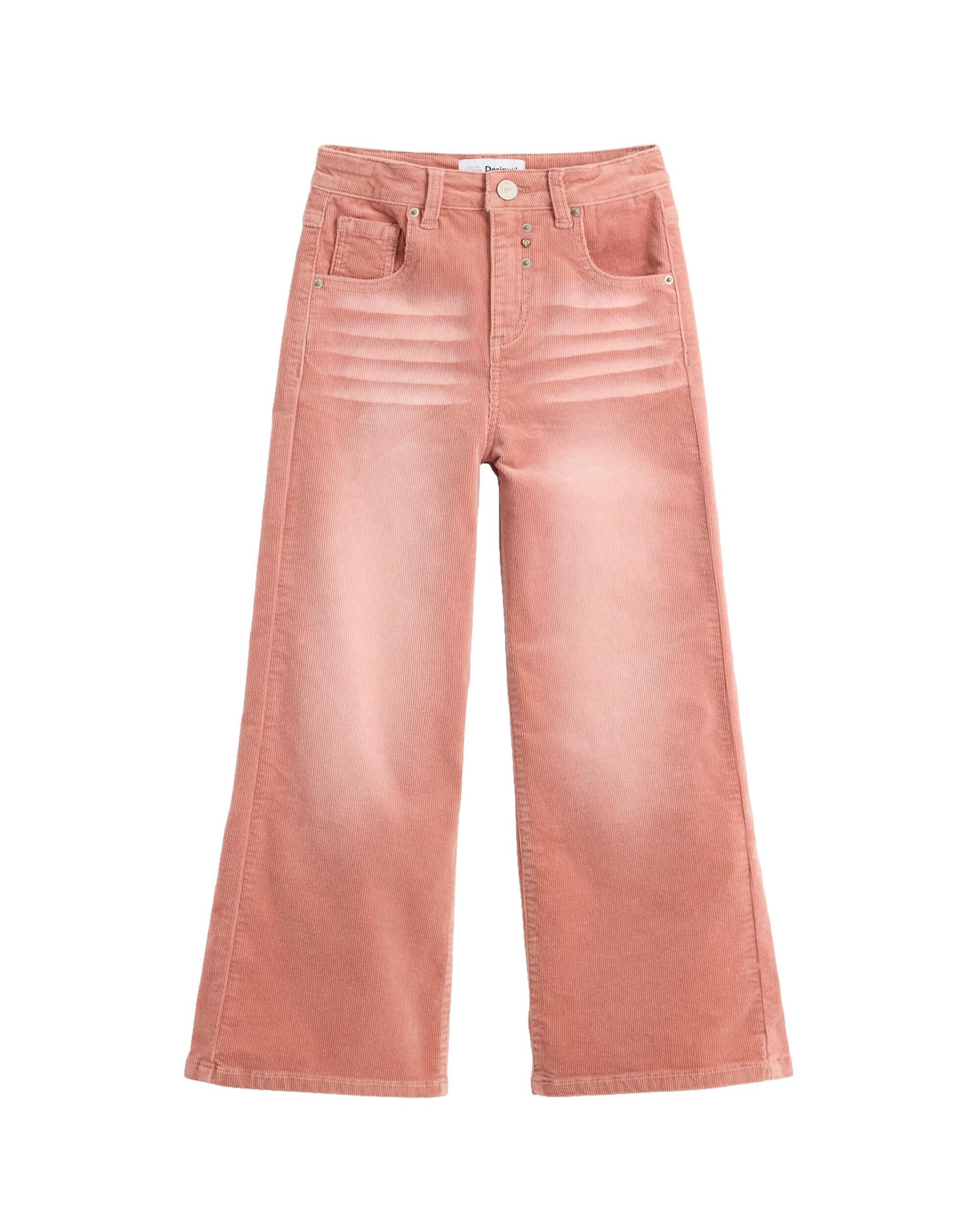 Imagen 1 de Pantalón de niña largo denim elástico Rosa