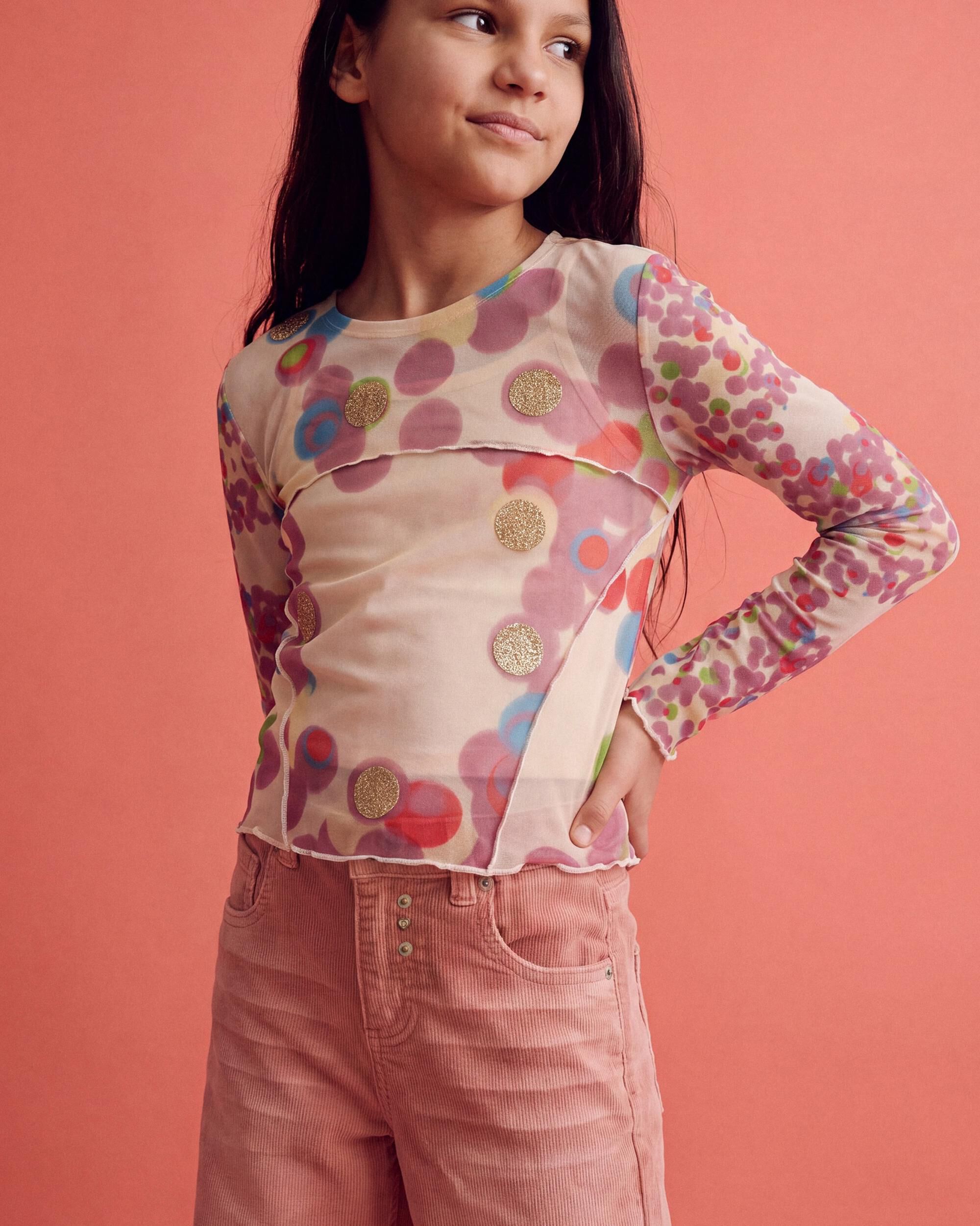 Imagen 3 de Camiseta de niña manga larga flores - Desigual - Blanco Blanco