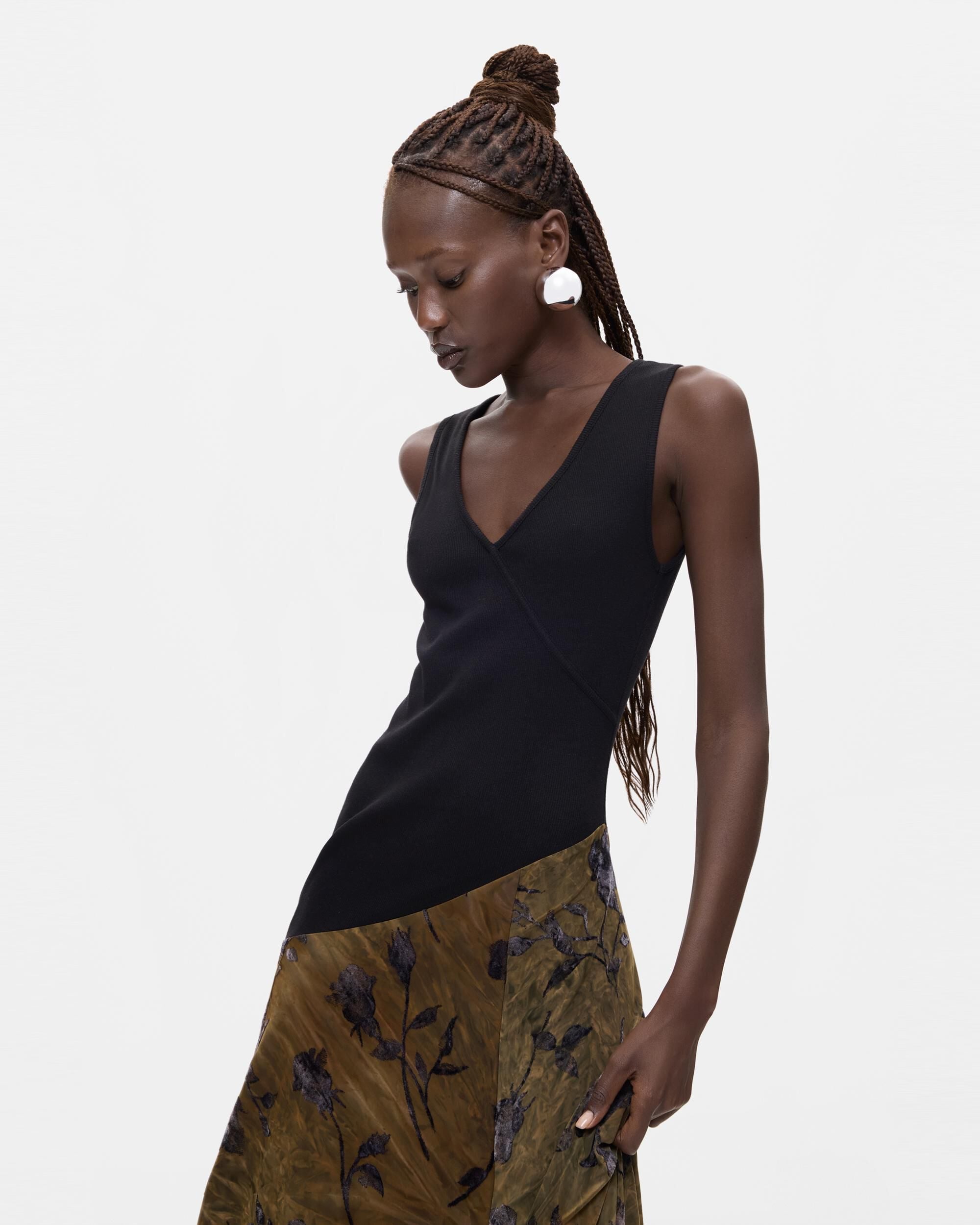 Vestido flocado - Desigual - Negro Negro-1