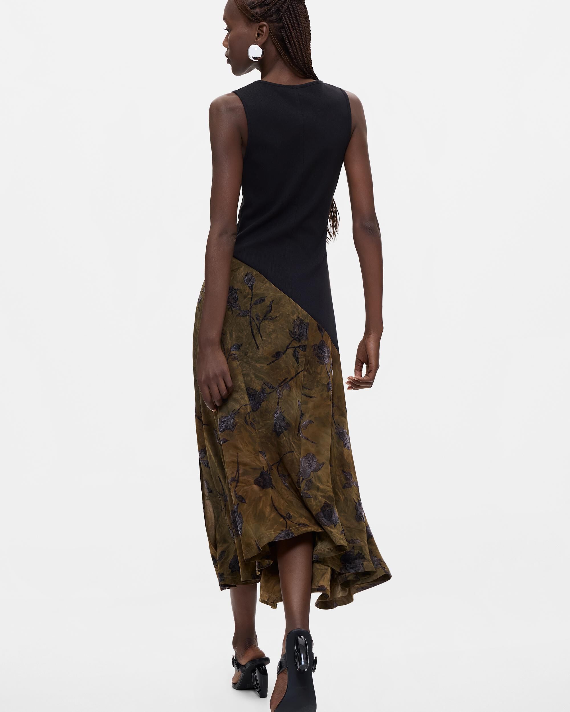 Vestido flocado - Desigual - Negro Negro-2