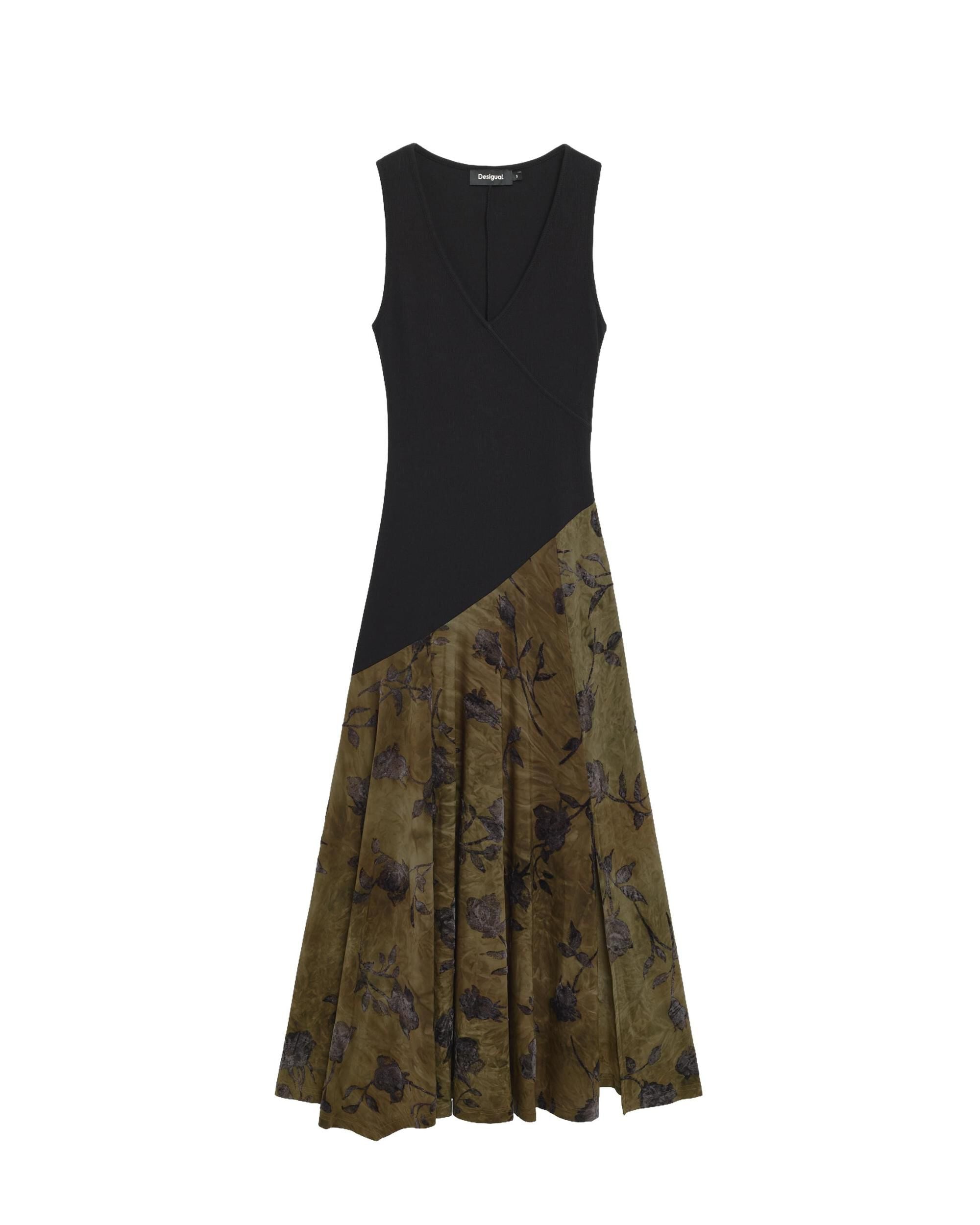 Vestido flocado - Desigual - Negro Negro-4