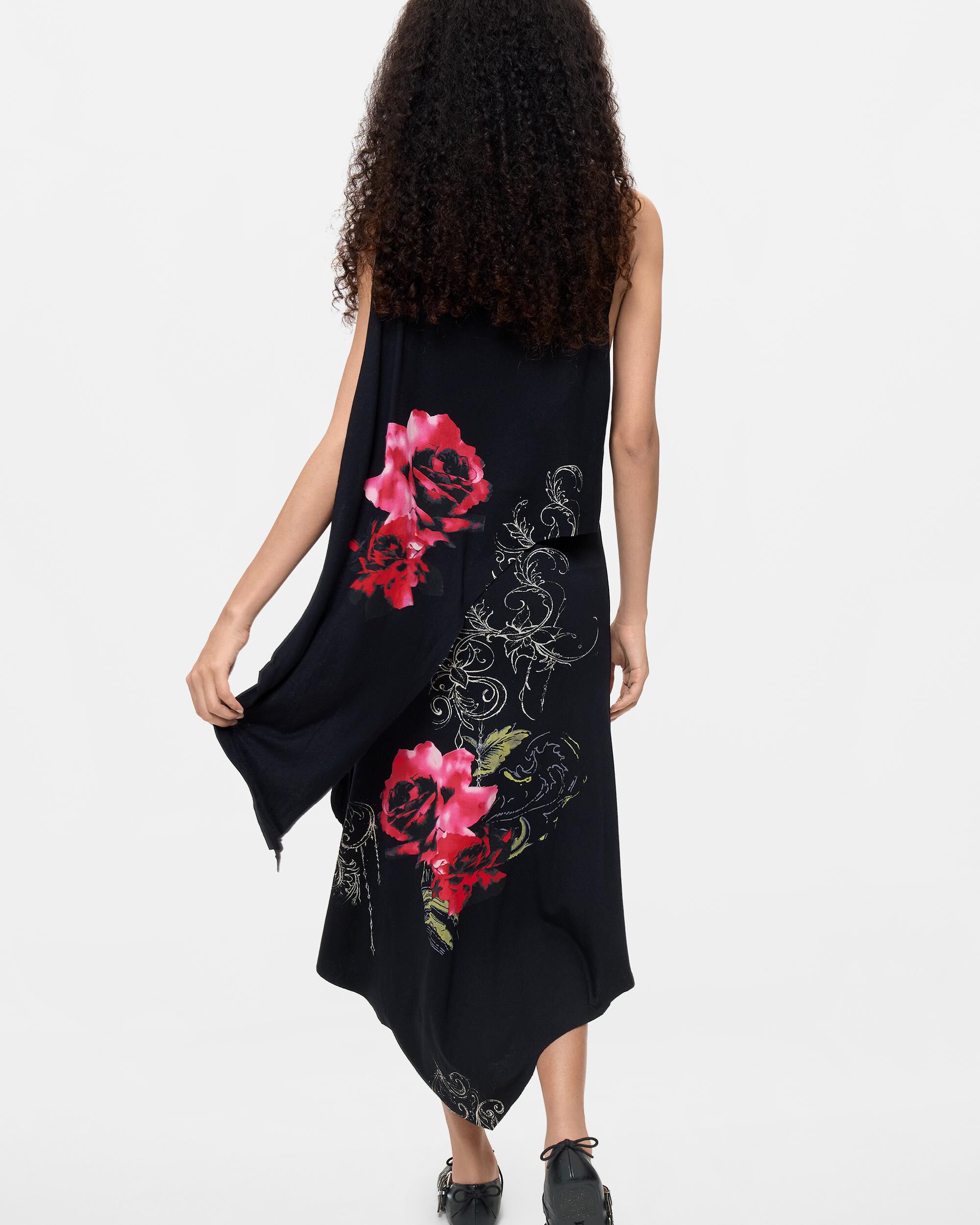 Vestido asimétrico midi - Desigual - Negro Negro-3