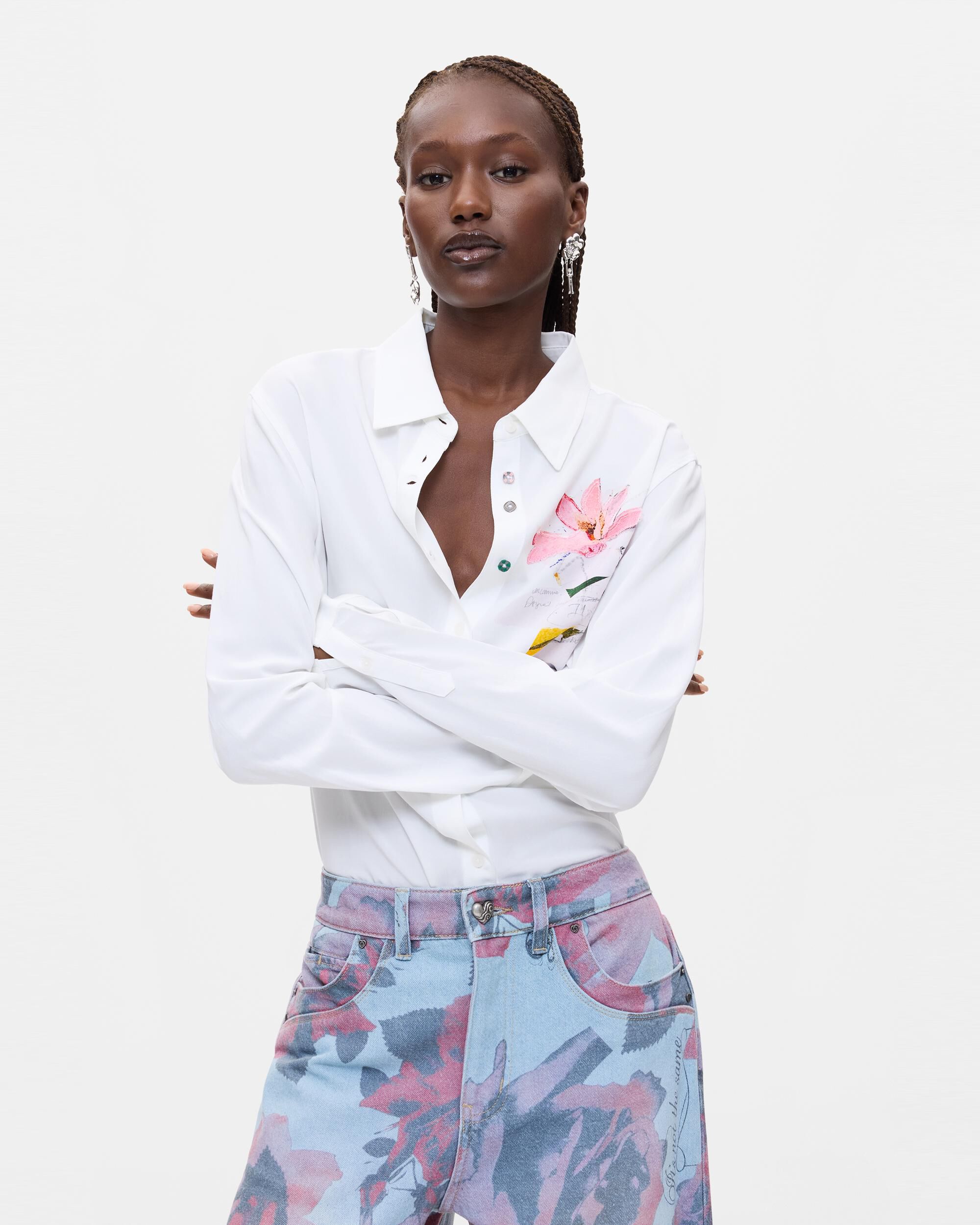 Pantalón de mujer vaquero - Desigual - Azul Azul-3
