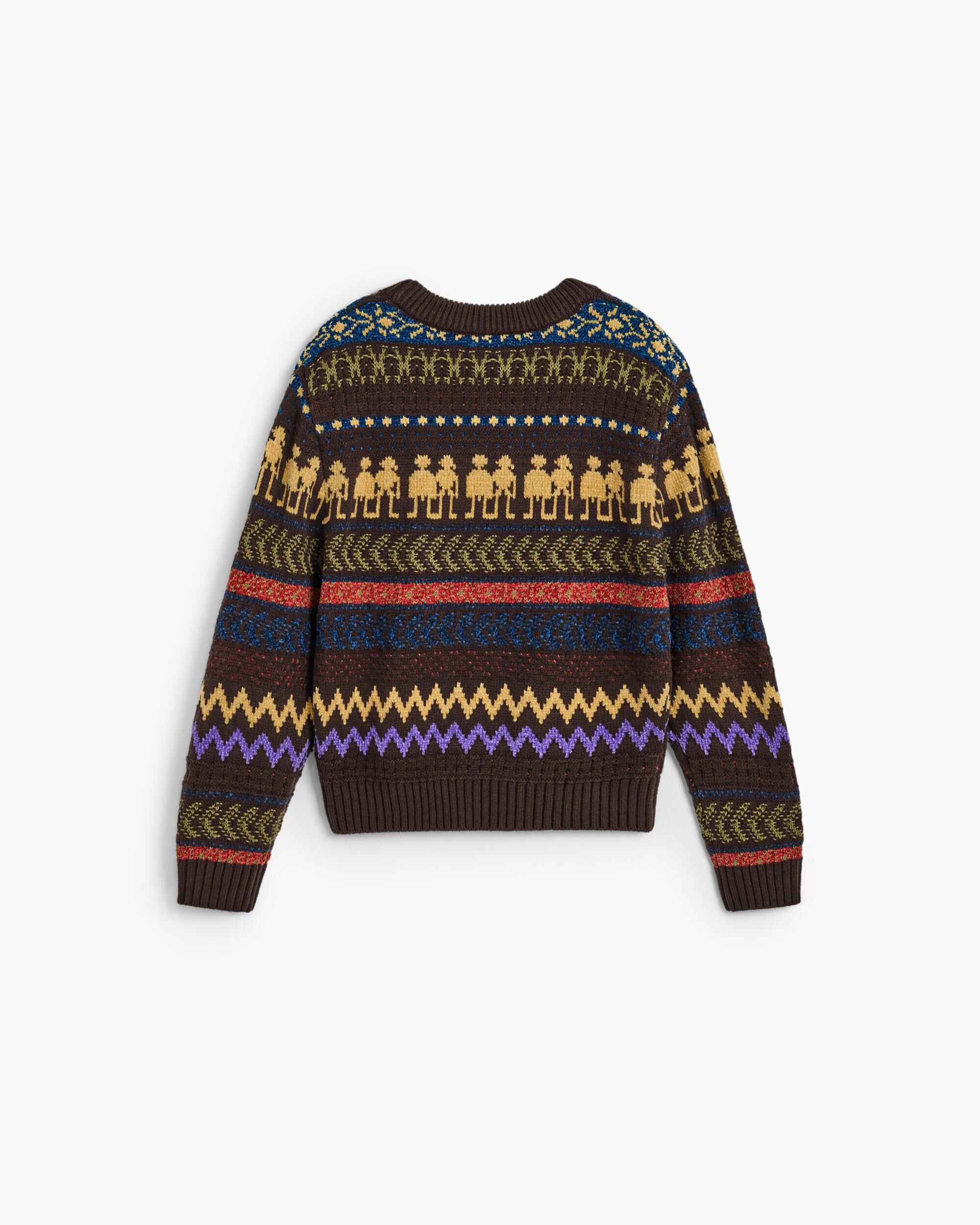 Imagen 5 de Jersey de niño jacquard rayas punto - Desigual - Marrón Marrón
