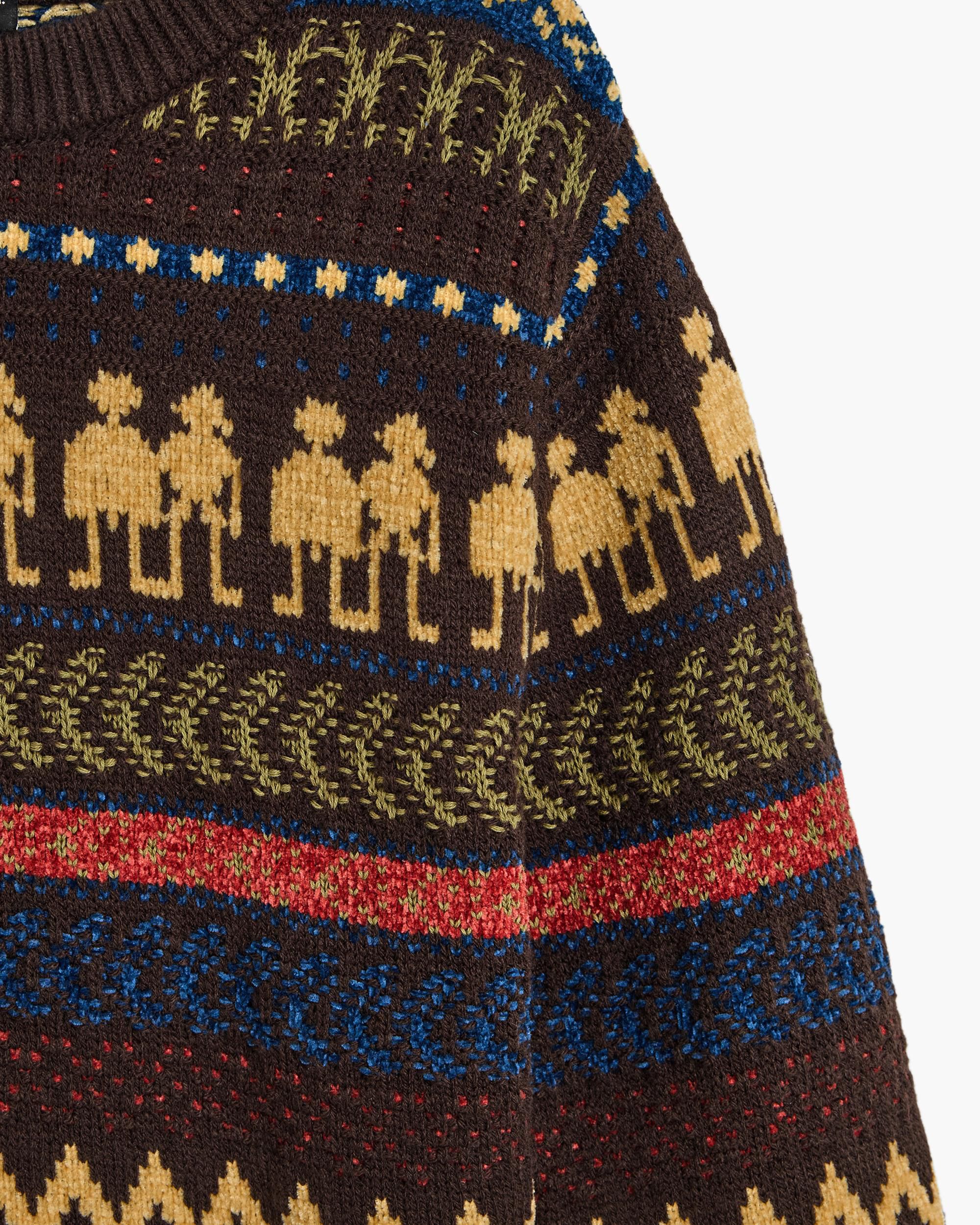 Imagen 4 de Jersey de niño jacquard rayas punto - Desigual - Marrón Marrón