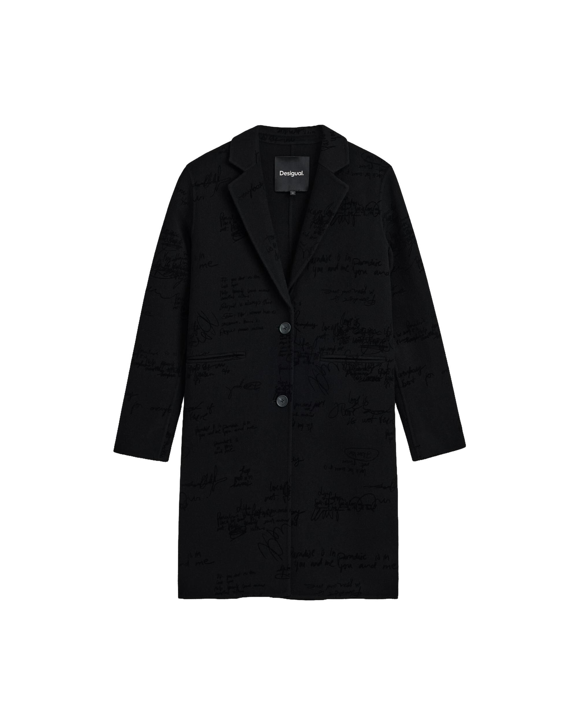 Imagen 5 de Abrigo de mujer regular lana - Desigual - Negro Negro