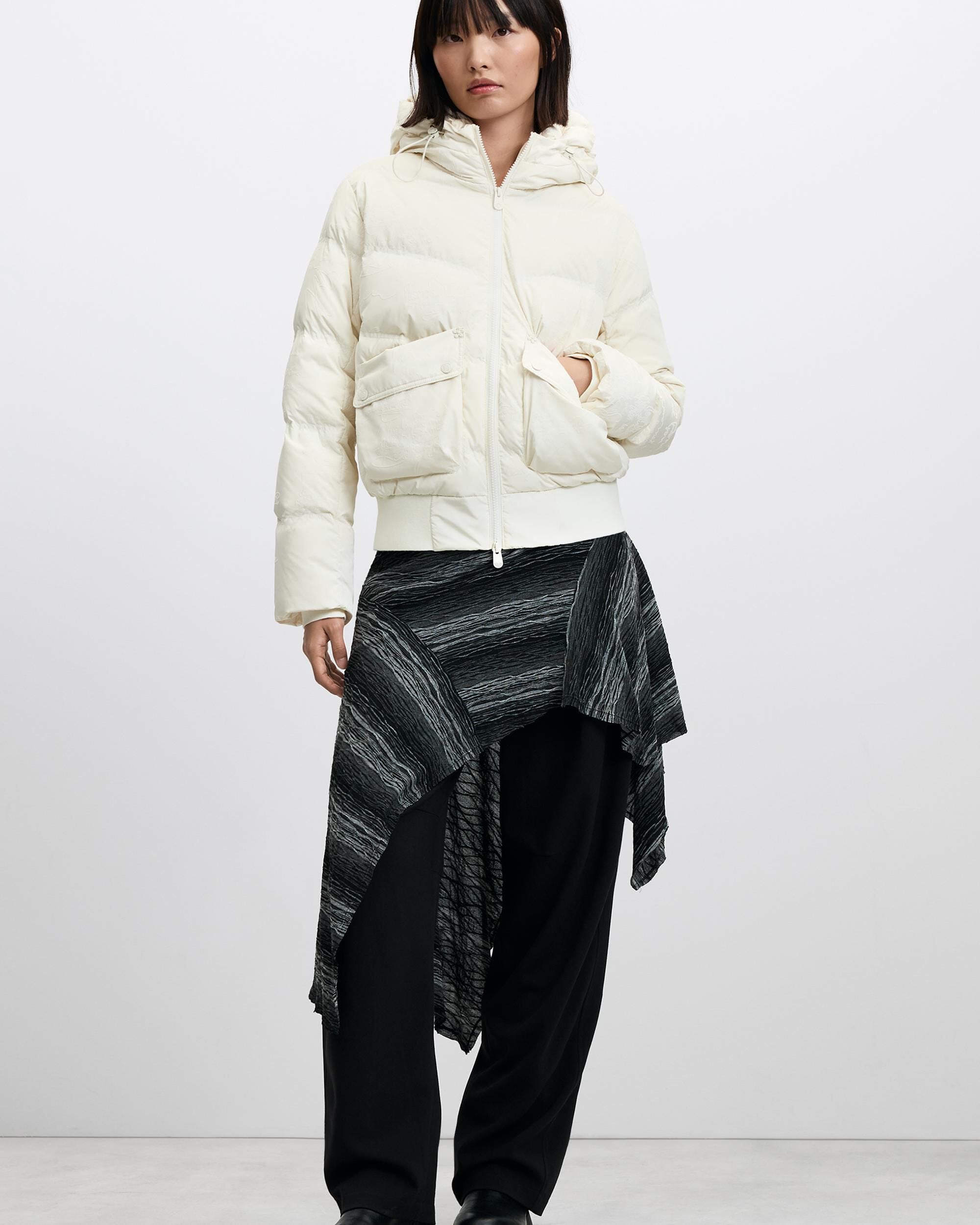Imagen 1 de Chaqueta de mujer corta acolchada regular - Desigual - Blanco Blanco