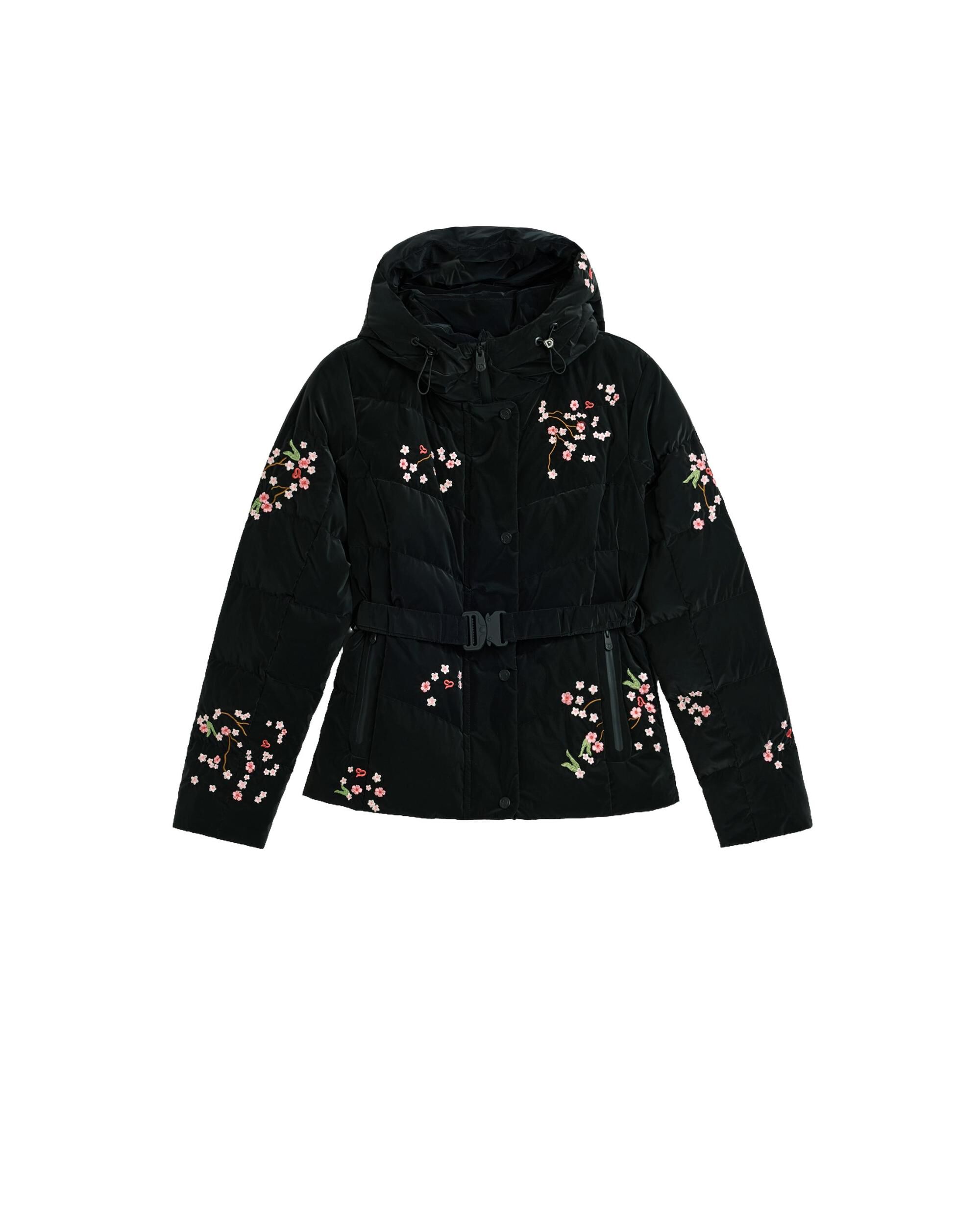 Imagen 5 de Chaqueta de mujer corta acolchada flores - Desigual - Negro Negro