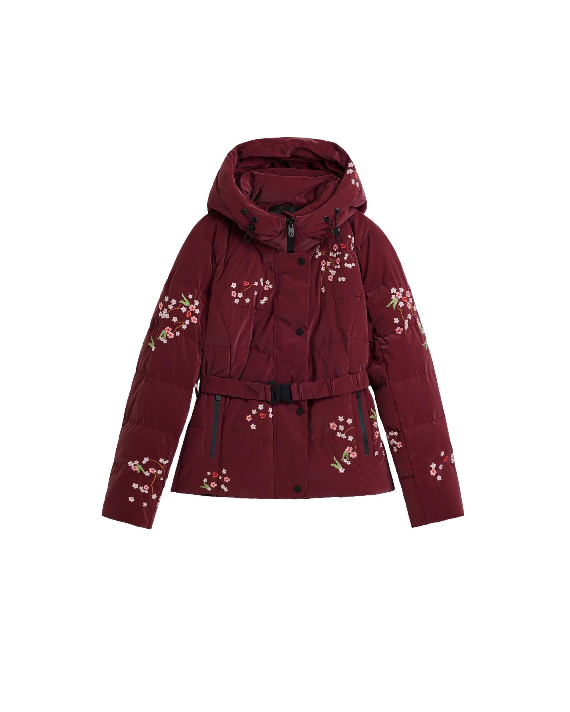 Imagen 5 de Chaqueta de mujer corta acolchada flores - Desigual - Rojo Rojo