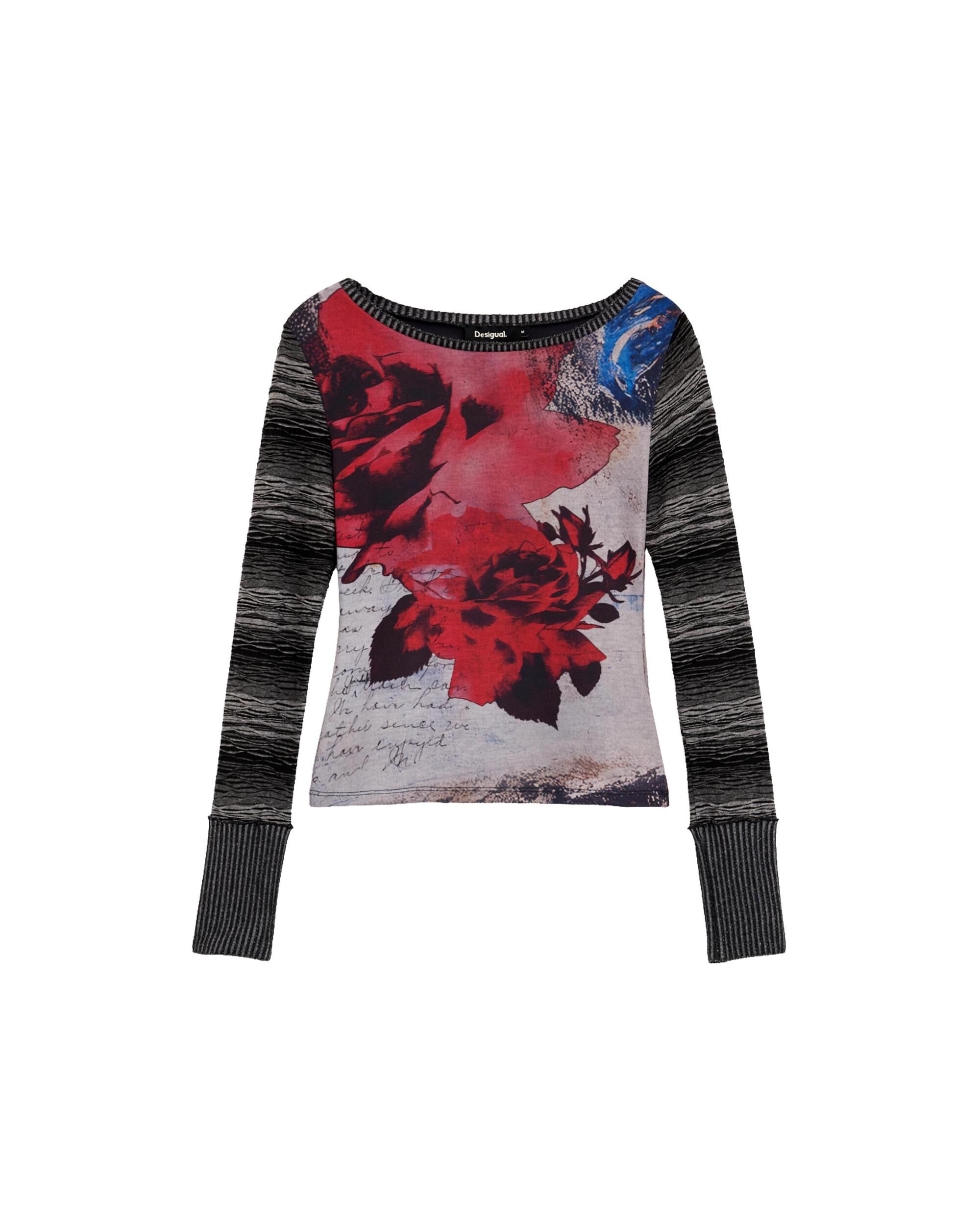 Camiseta de mujer manga larga estampada - Desigual - Negro Negro-5