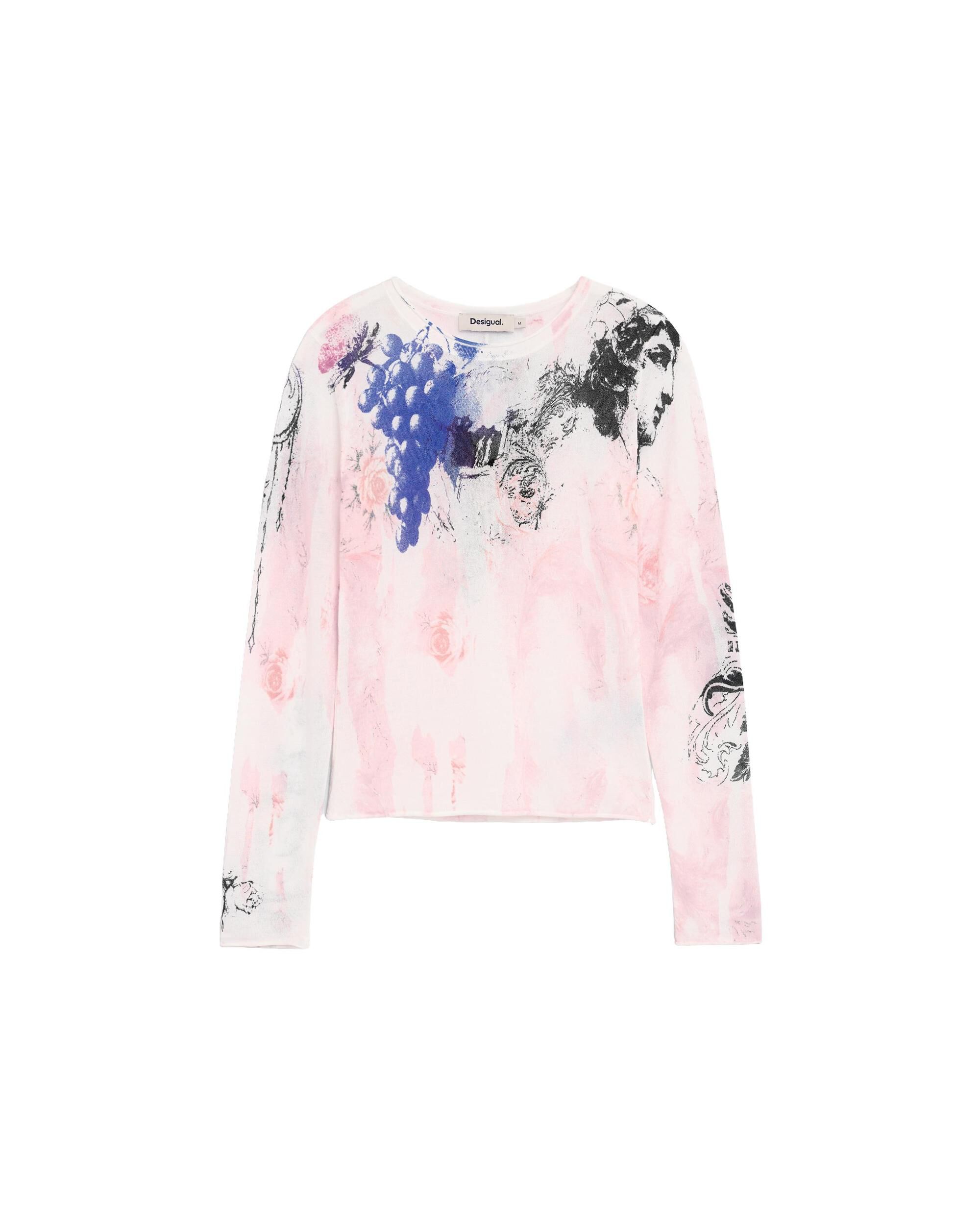 Camiseta de mujer manga larga estampada - Desigual - Multicolor Multicolor-4