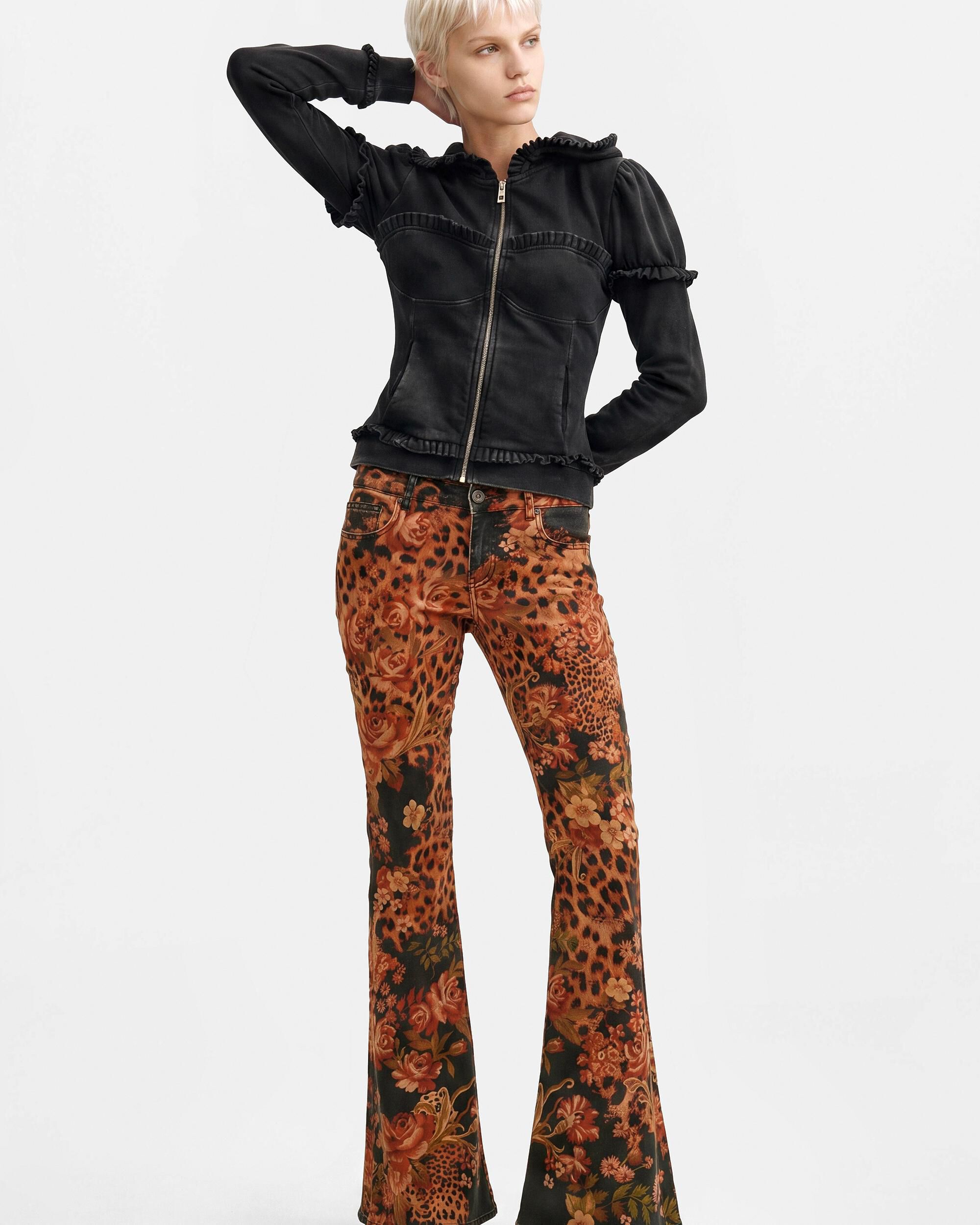 Sudadera de mujer entallada cremallera - Desigual - Negro Negro-2