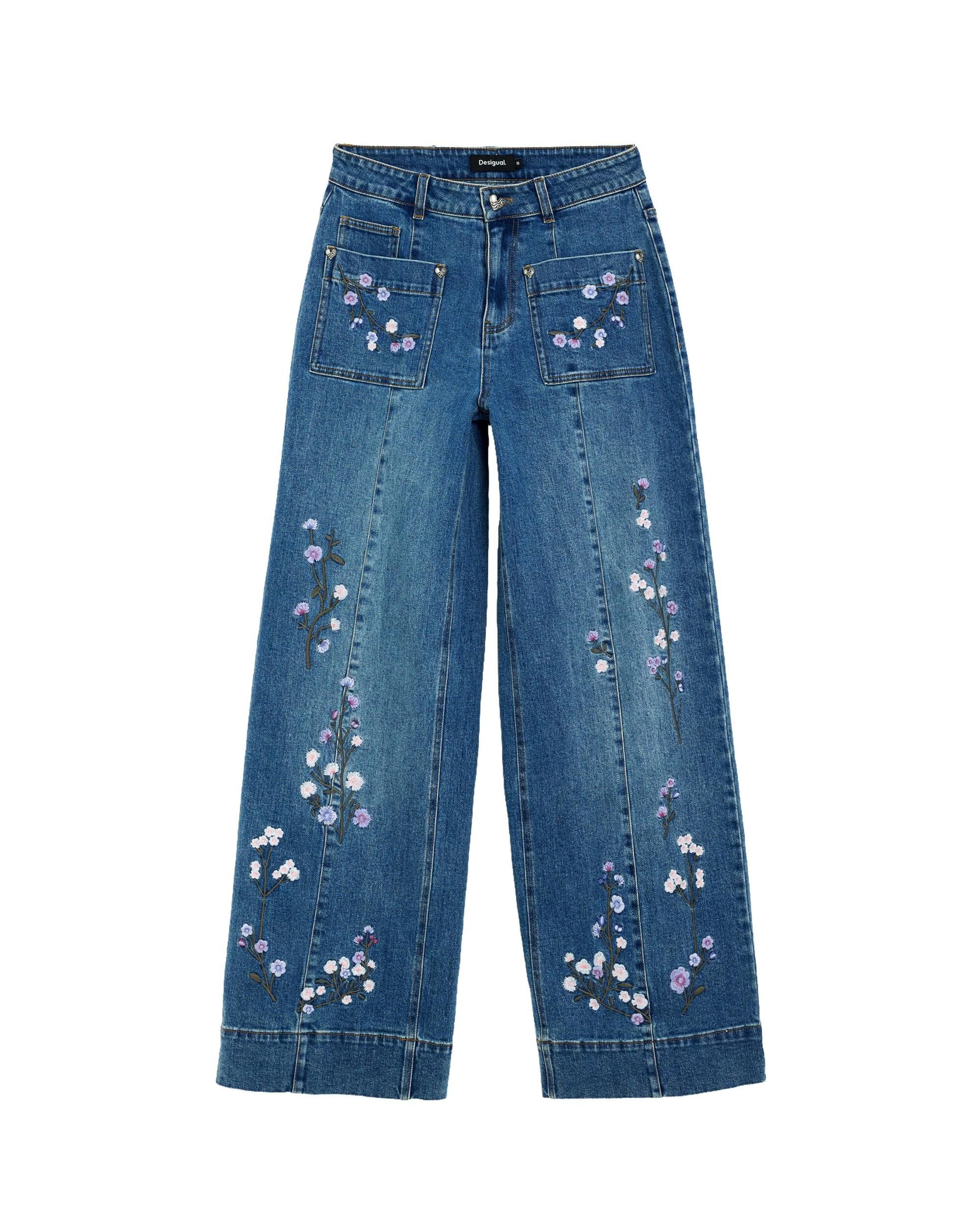 Pantalón de mujer vaquero recto m c lacroix - Desigual - Azul Azul-4