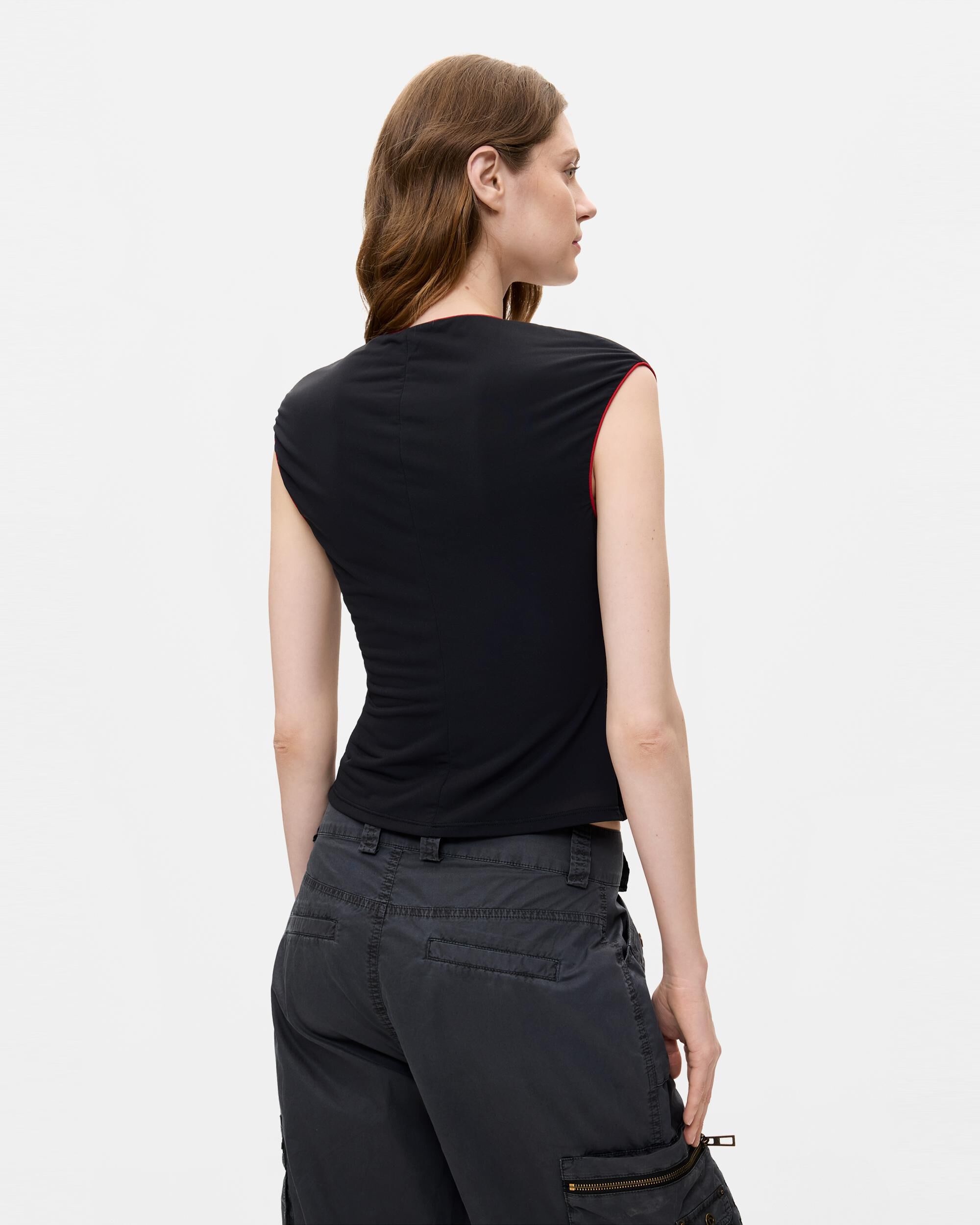 Camiseta de mujer oriental estampada - Desigual - Negro Negro-3