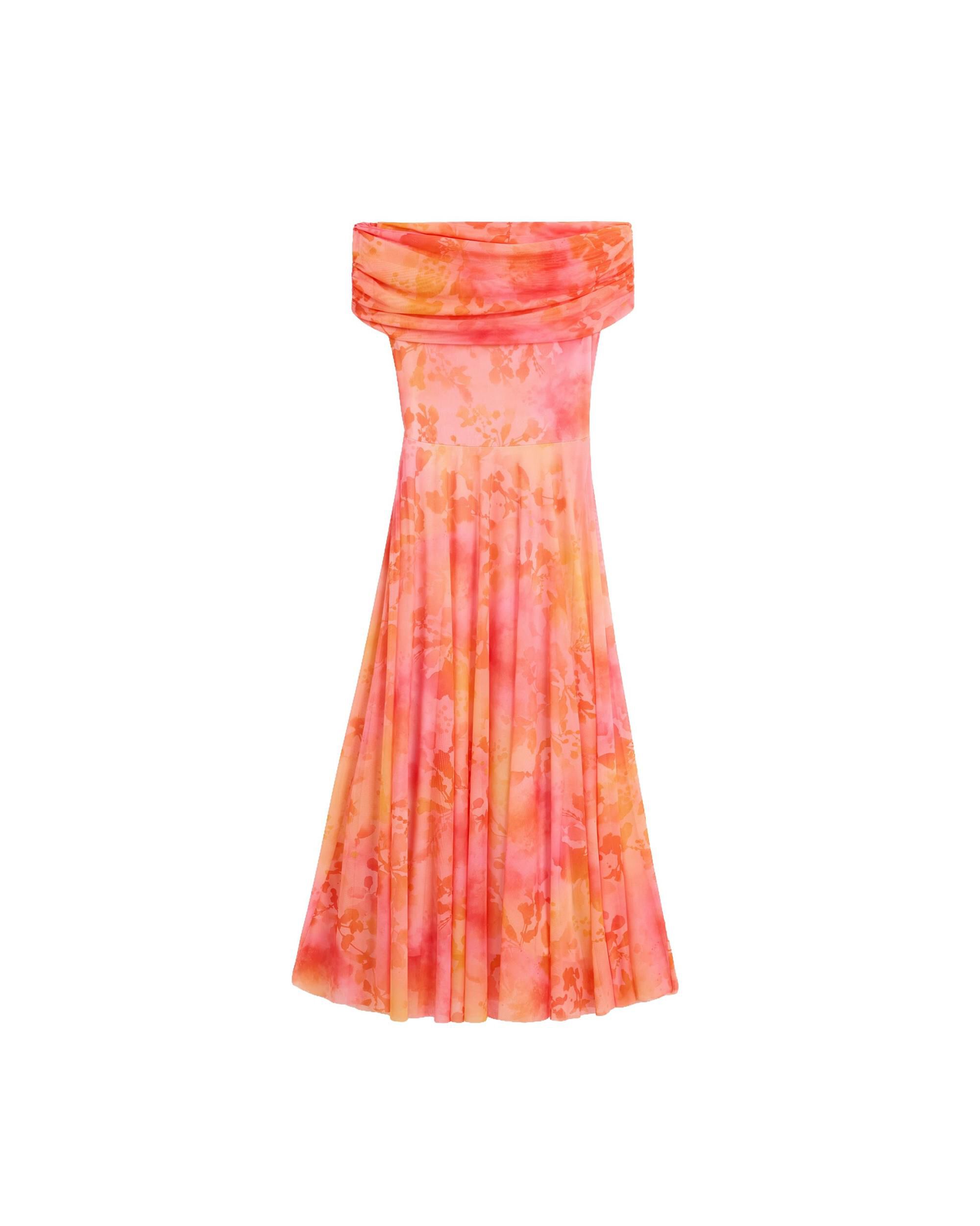Vestido largo mesh - Desigual - Rojo Rojo-4