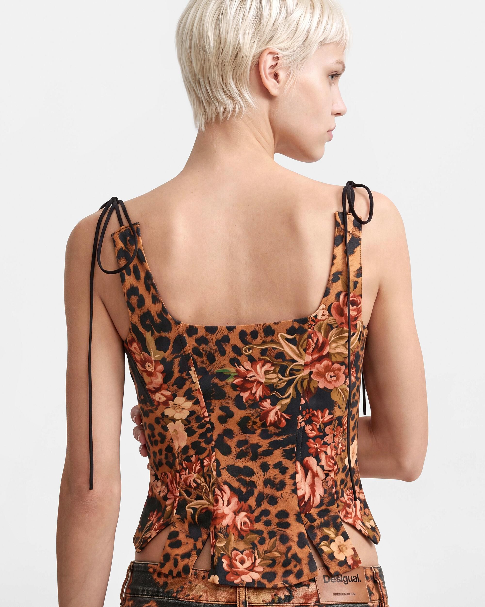 Blusa de mujer estampado animal - Desigual - Negro Negro-3