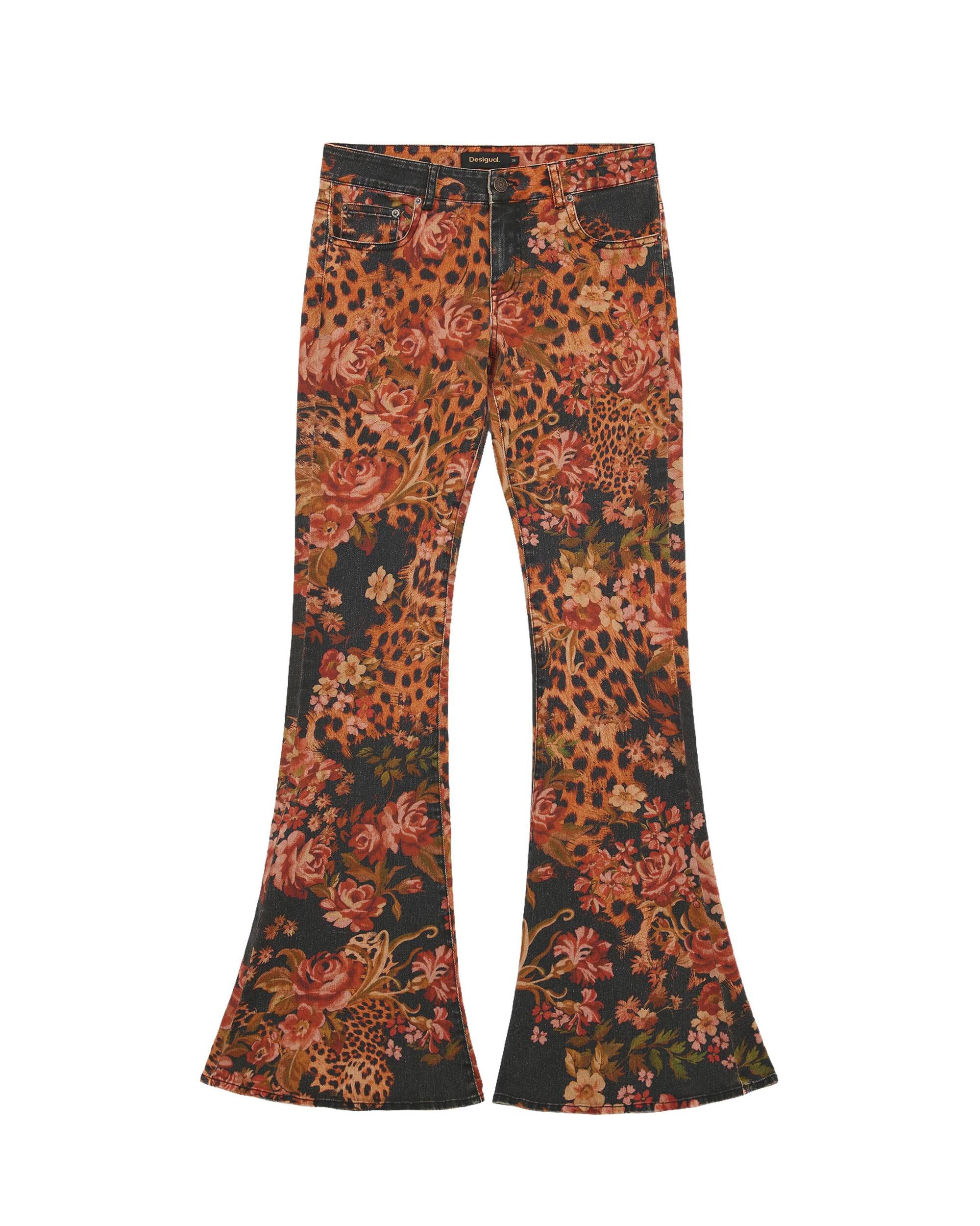 Pantalón de mujer vaquero flare estampado - Desigual - Azul Azul-5
