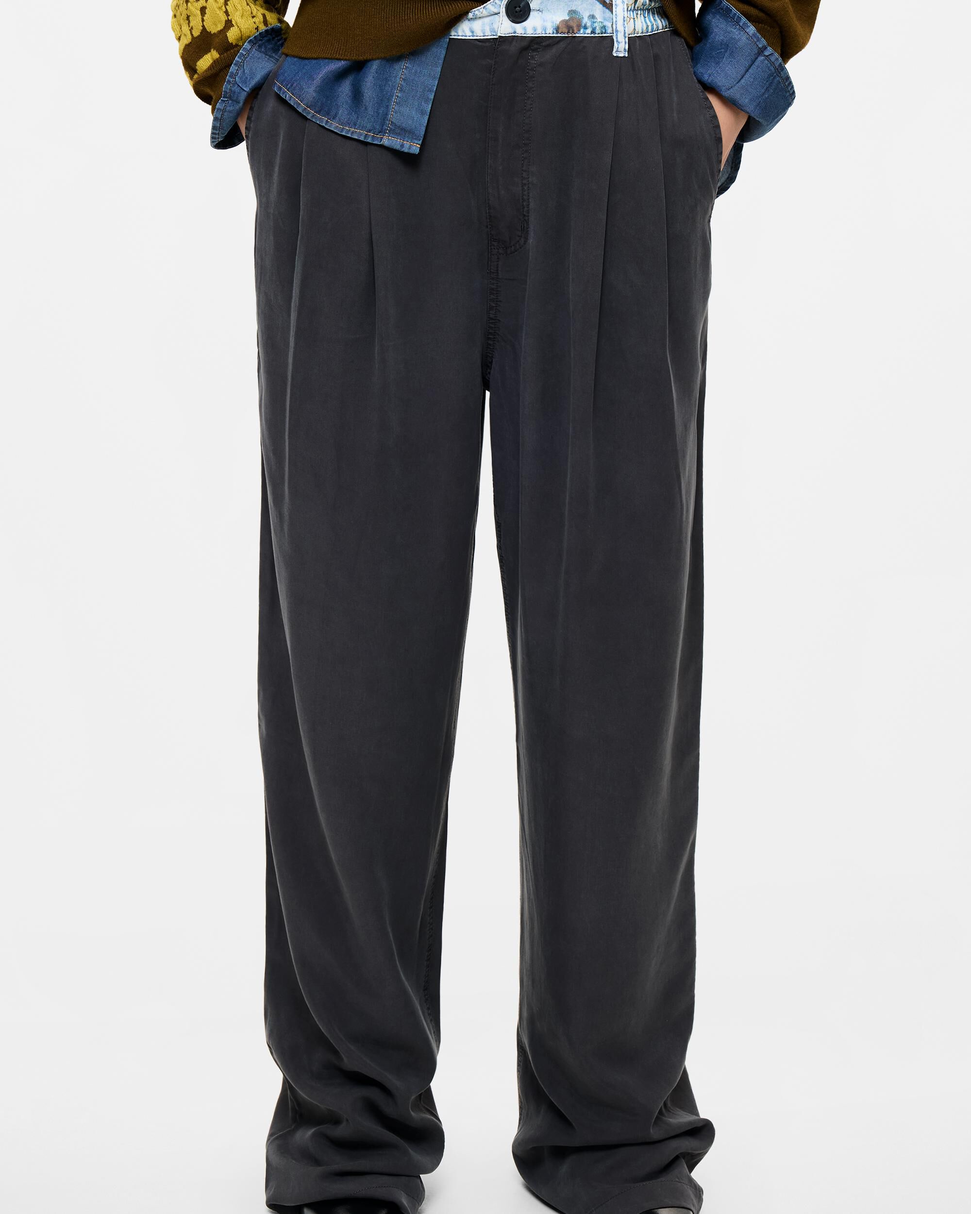 Pantalón de mujer Recto - Desigual - Negro Negro-2