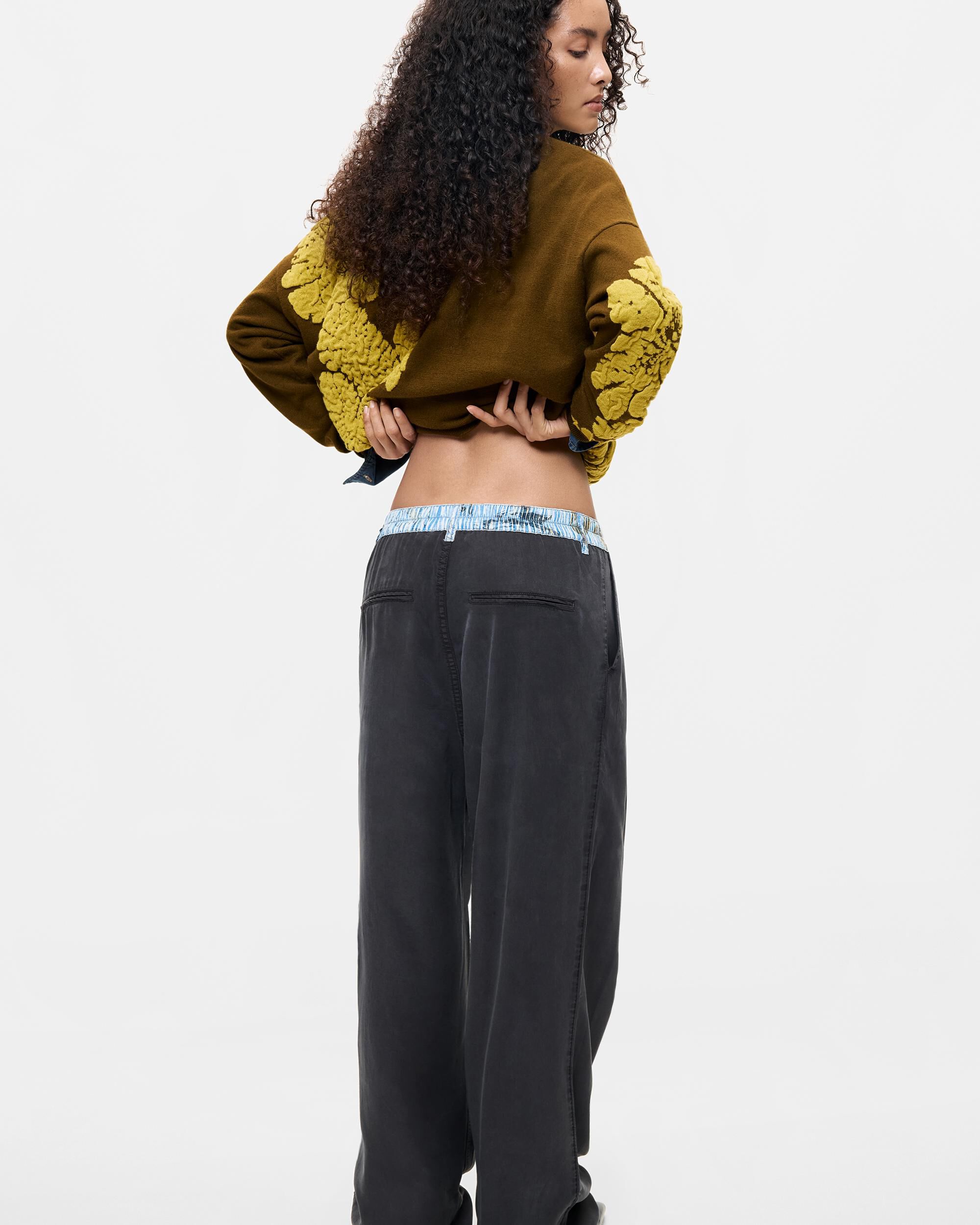 Pantalón de mujer Recto - Desigual - Negro Negro-3
