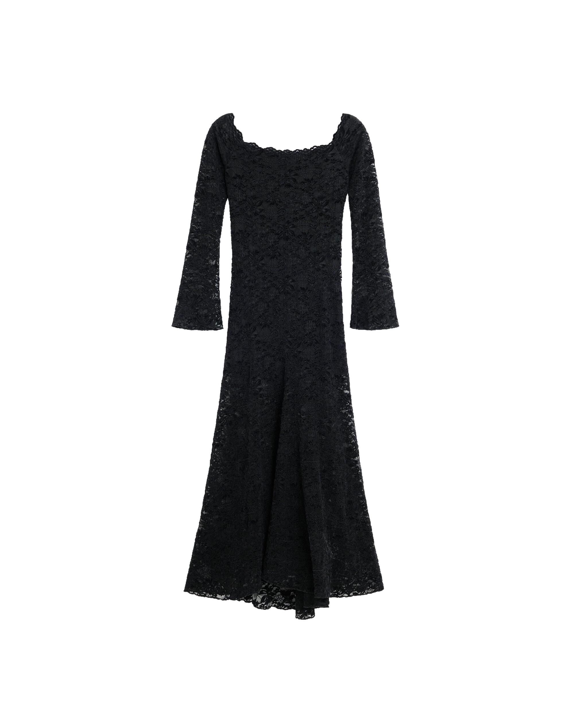 Vestido midi evasé - Desigual - Negro Negro-6