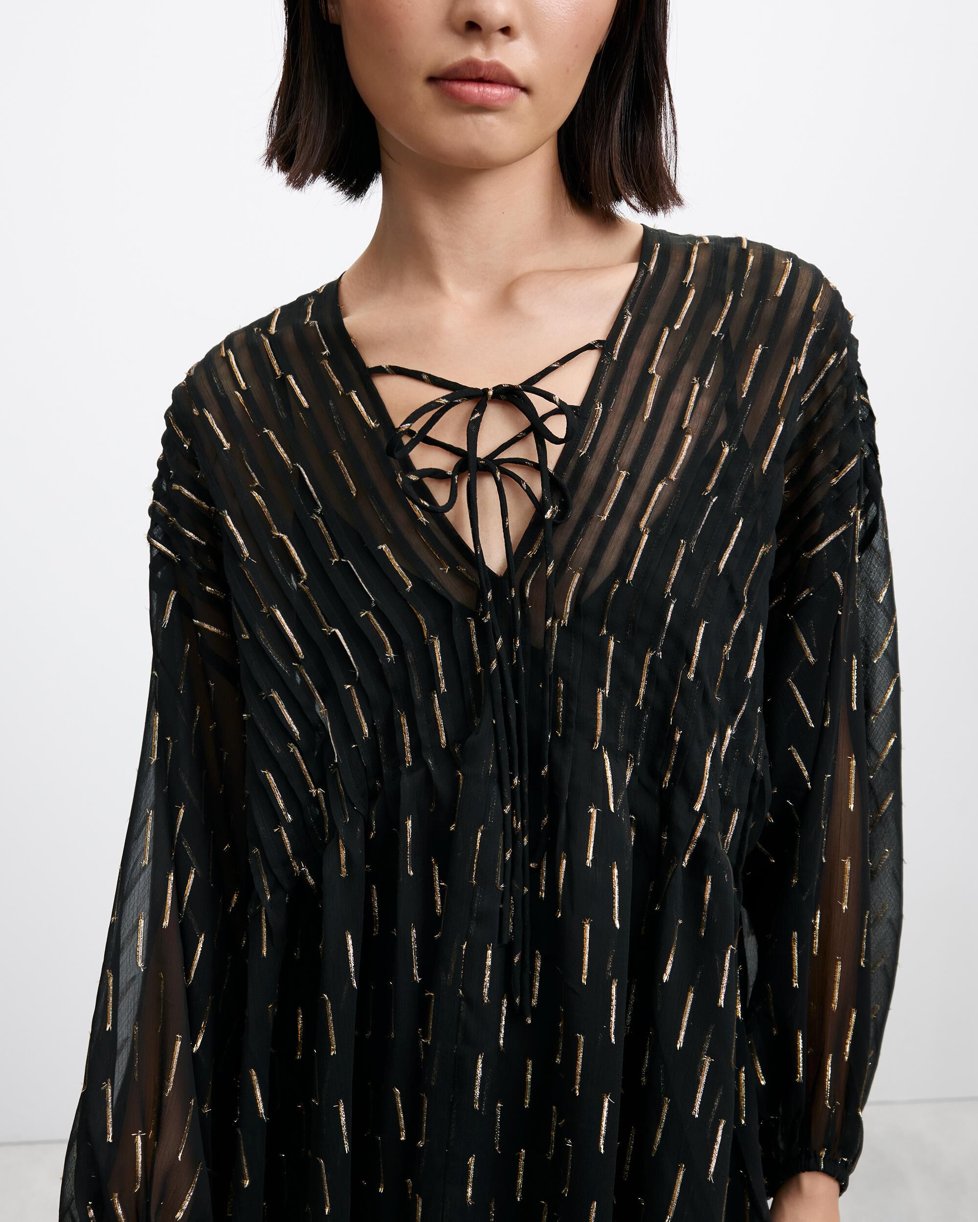 Imagen 2 de Vestido estampado corto - Desigual - Negro Negro