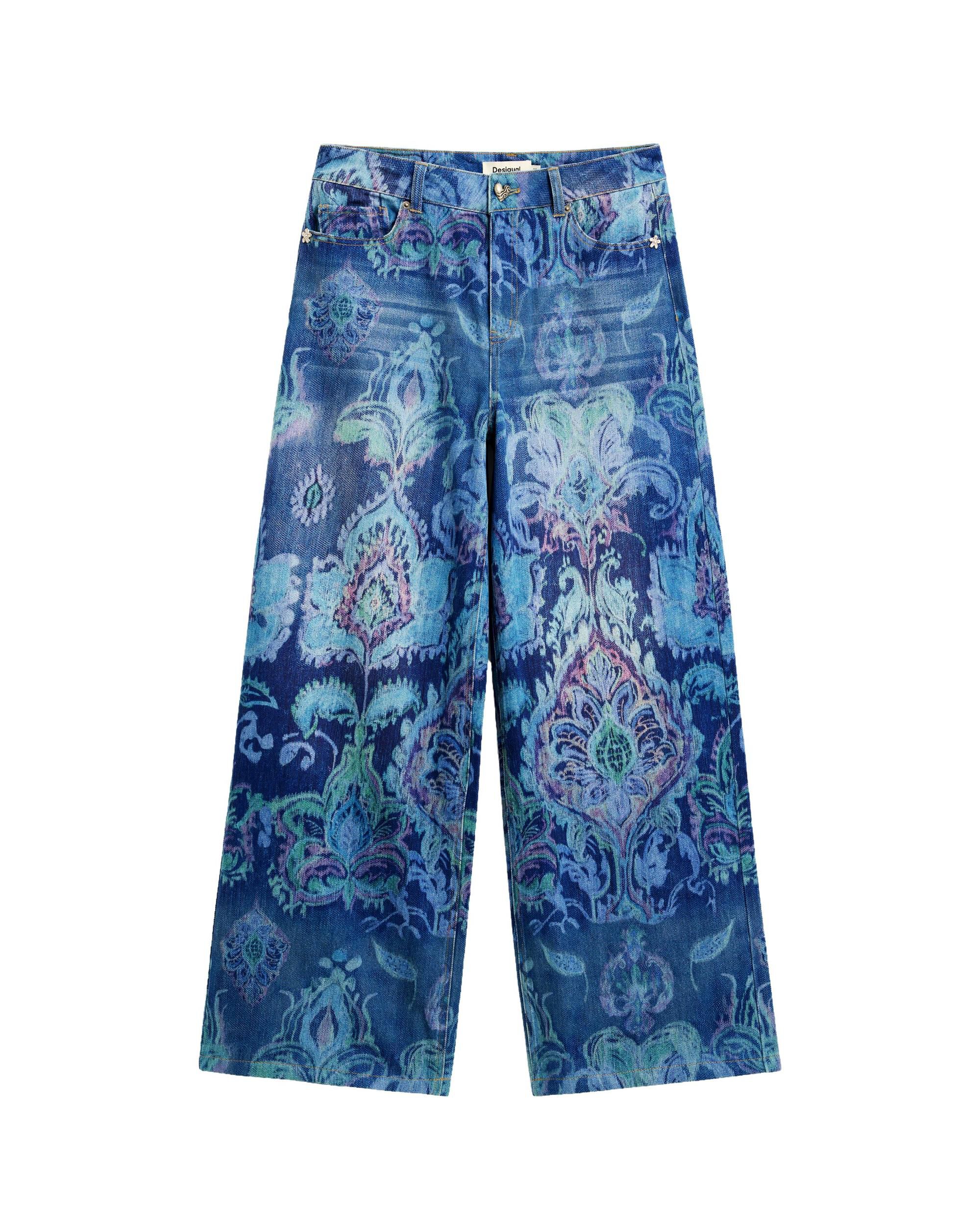 Pantalón de mujer vaquero wide leg - Desigual - Azul Azul-5