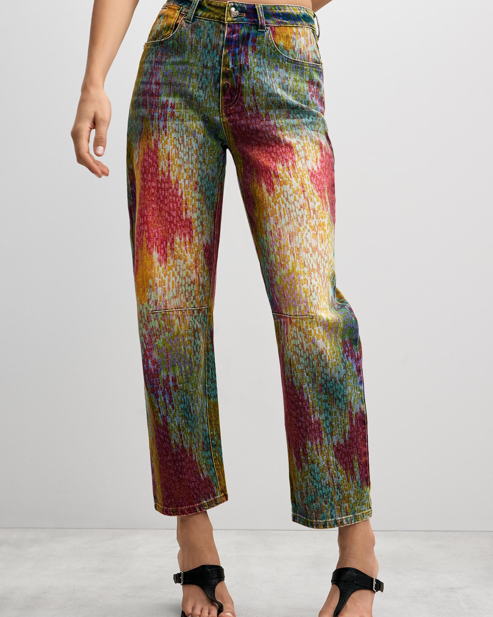 Pantalón de mujer vaquero balloon tie dye - Desigual - Azul Azul-2