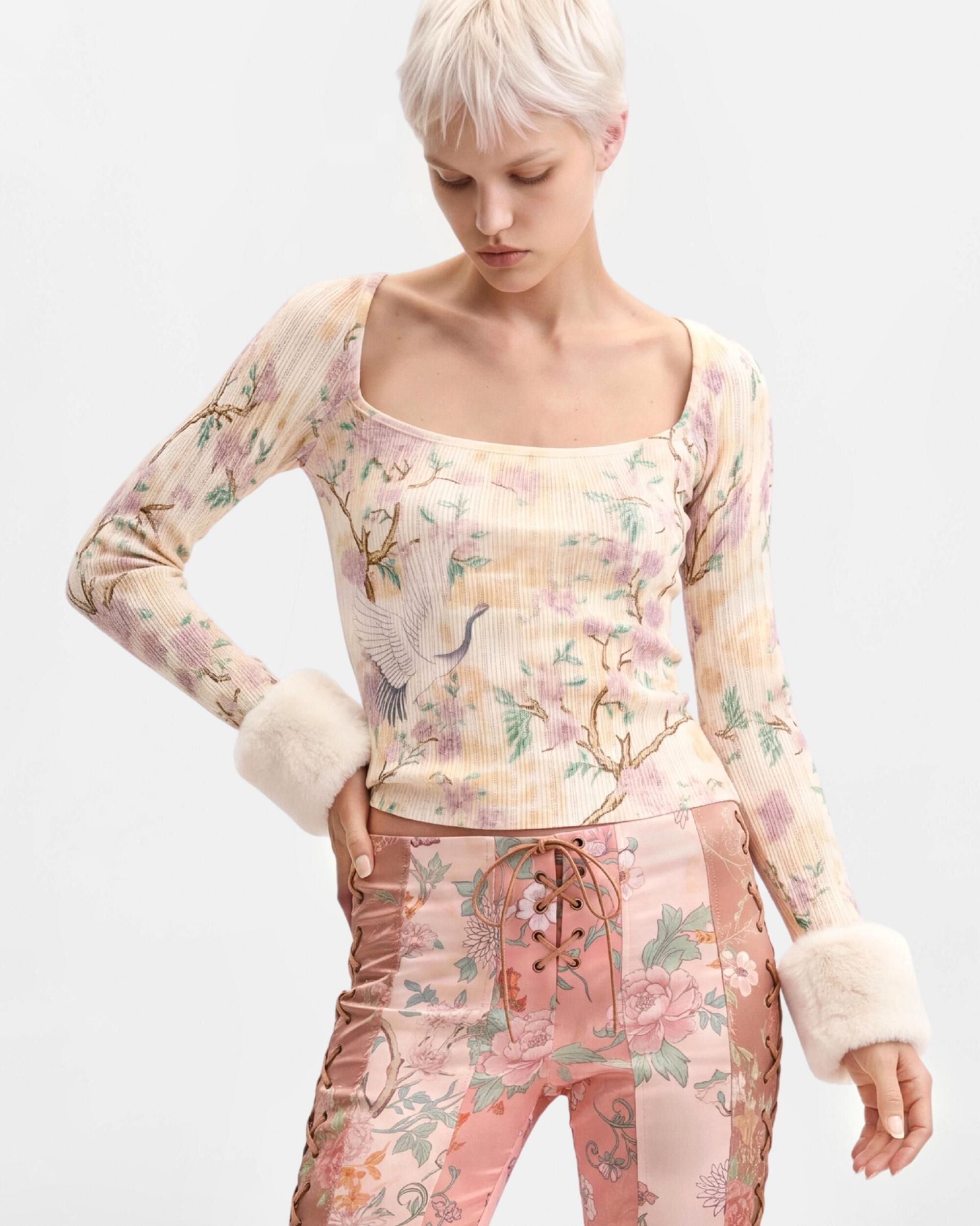 Imagen 0 de Jersey de mujer escote cuadrado Blanco
