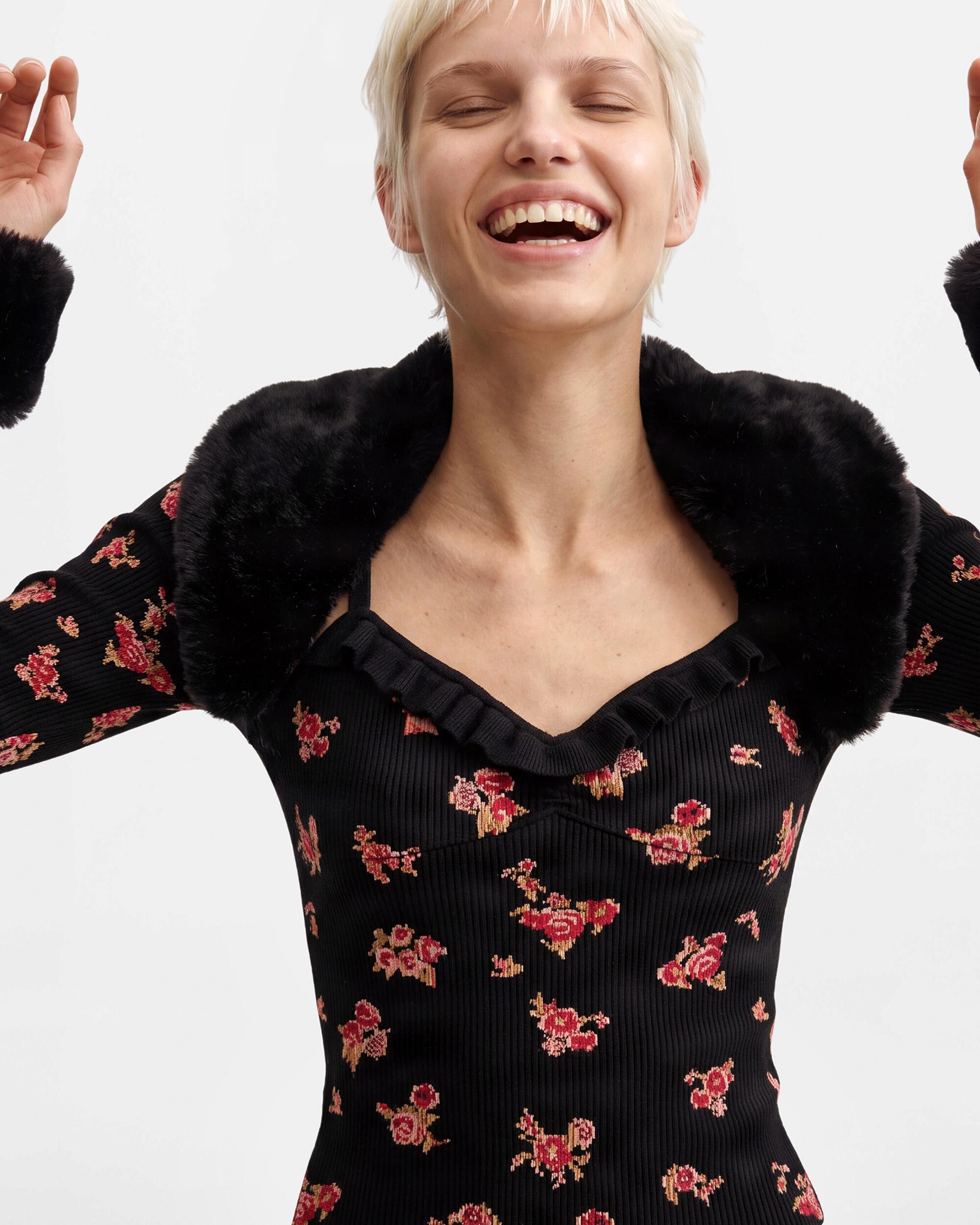 Jersey de mujer estampado - Desigual - Negro Negro-4