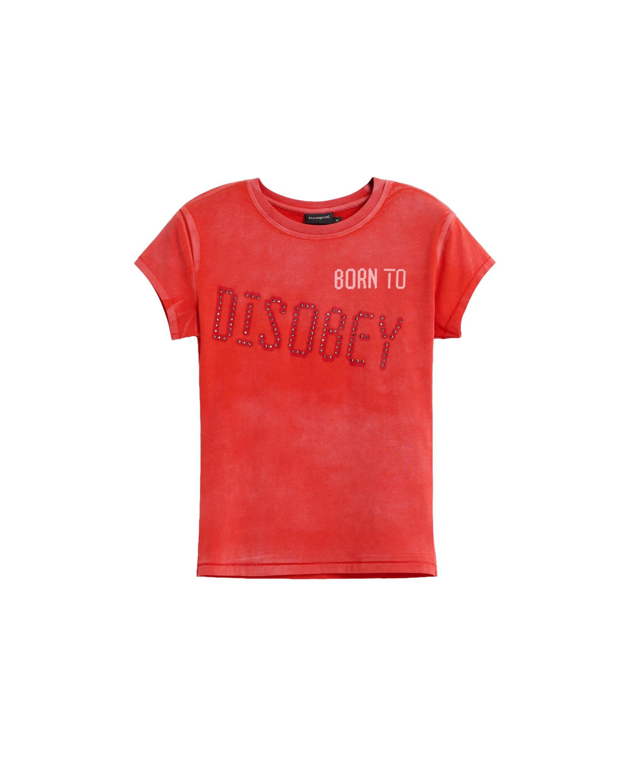 Camiseta de mujer slim brillo - Desigual - Rojo Rojo-5
