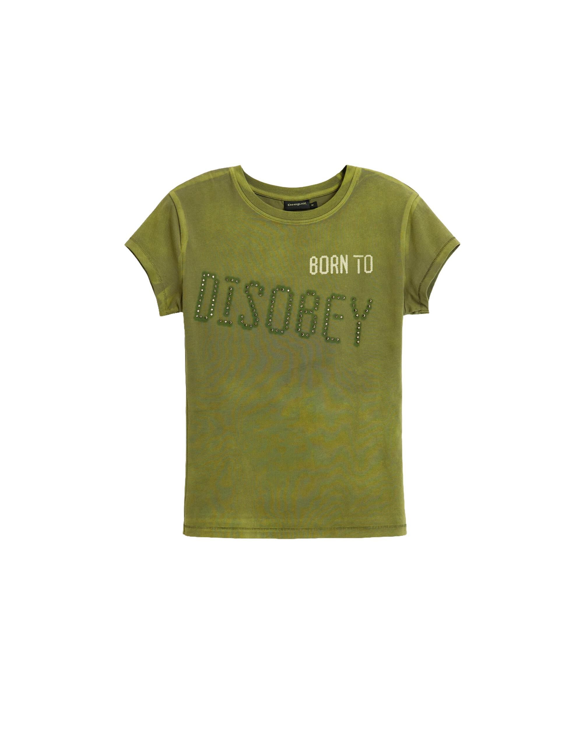 Camiseta de mujer slim brillo - Desigual - Verde Verde-5