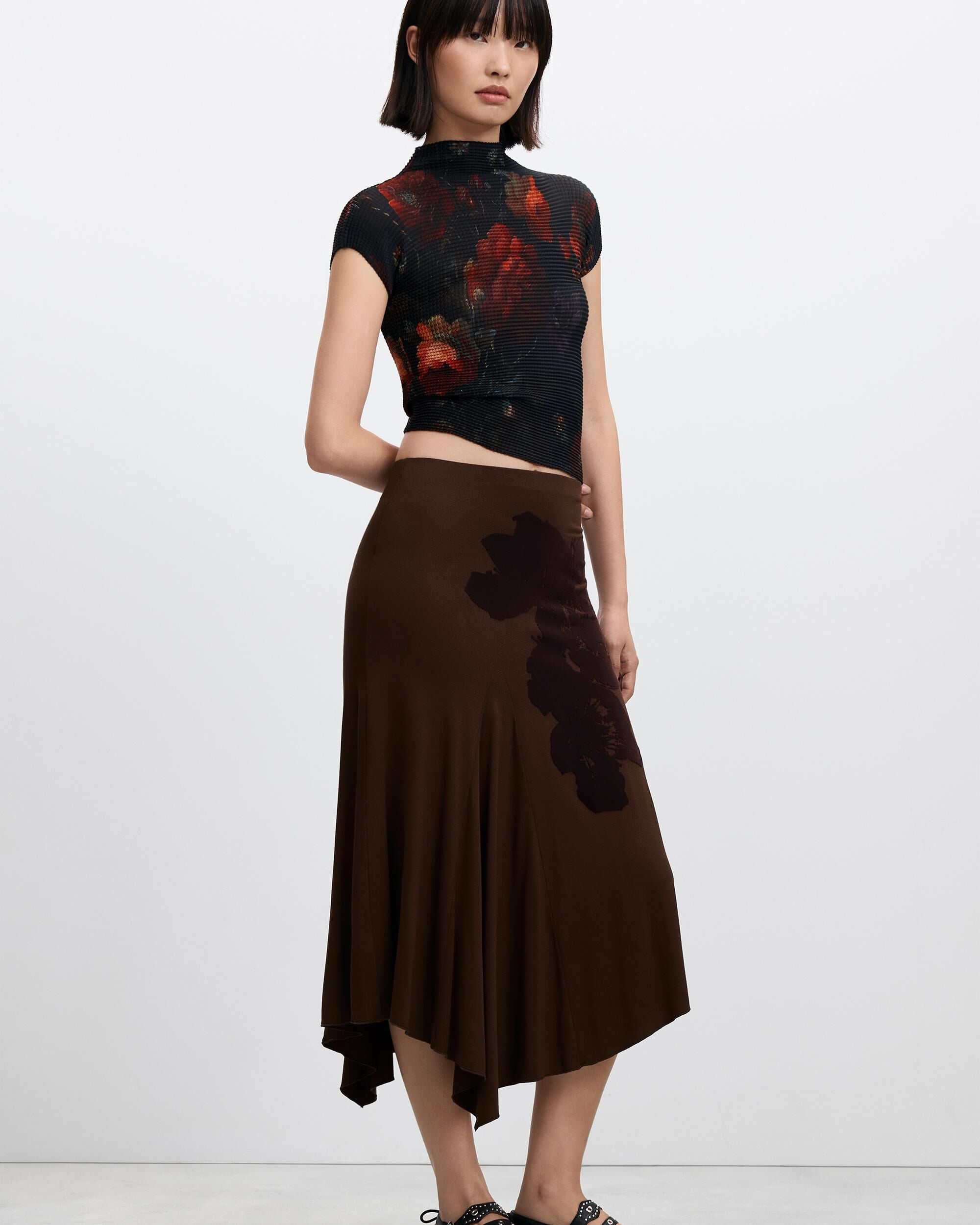 Imagen 2 de Blusa de mujer estampado flores - Desigual - Negro Negro
