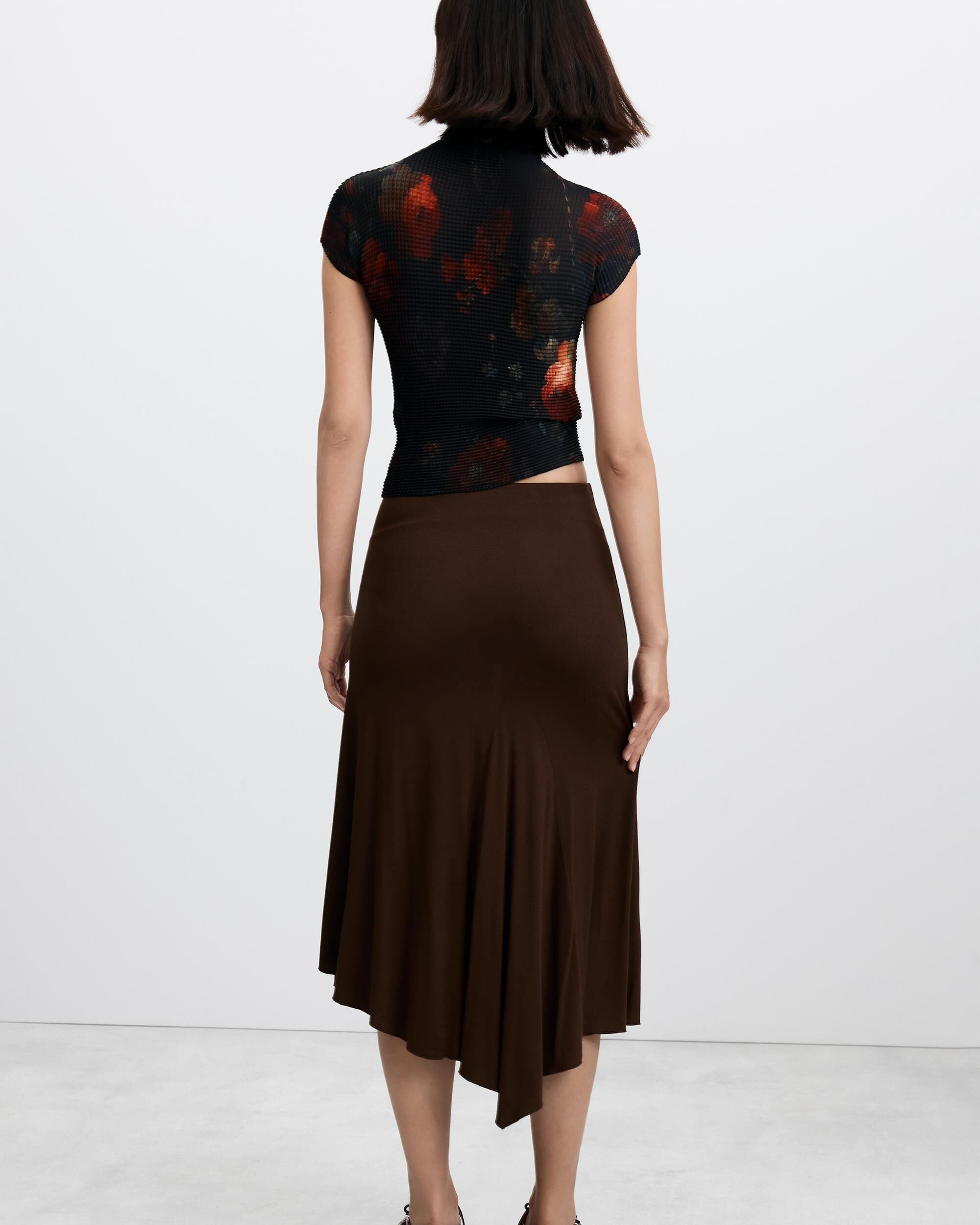 Imagen 3 de Blusa de mujer estampado flores - Desigual - Negro Negro