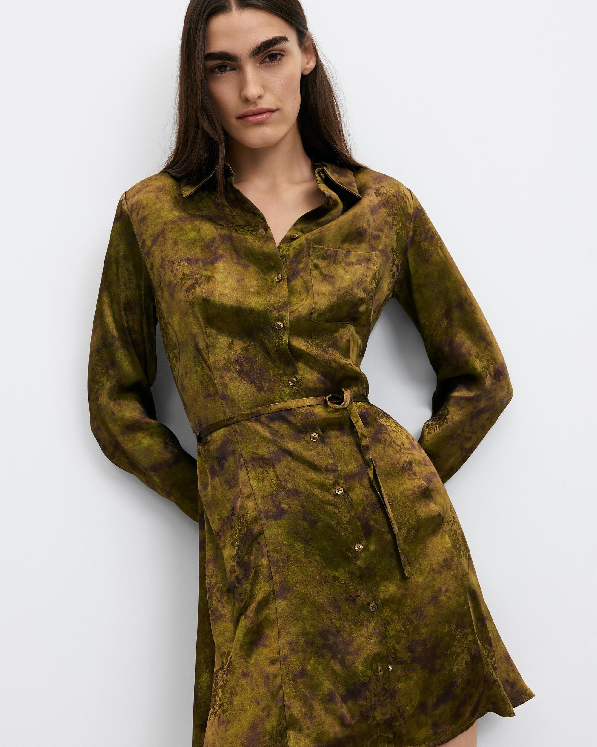 Imagen 2 de Vestido largo estampado viscosa - Desigual - Marrón Marrón