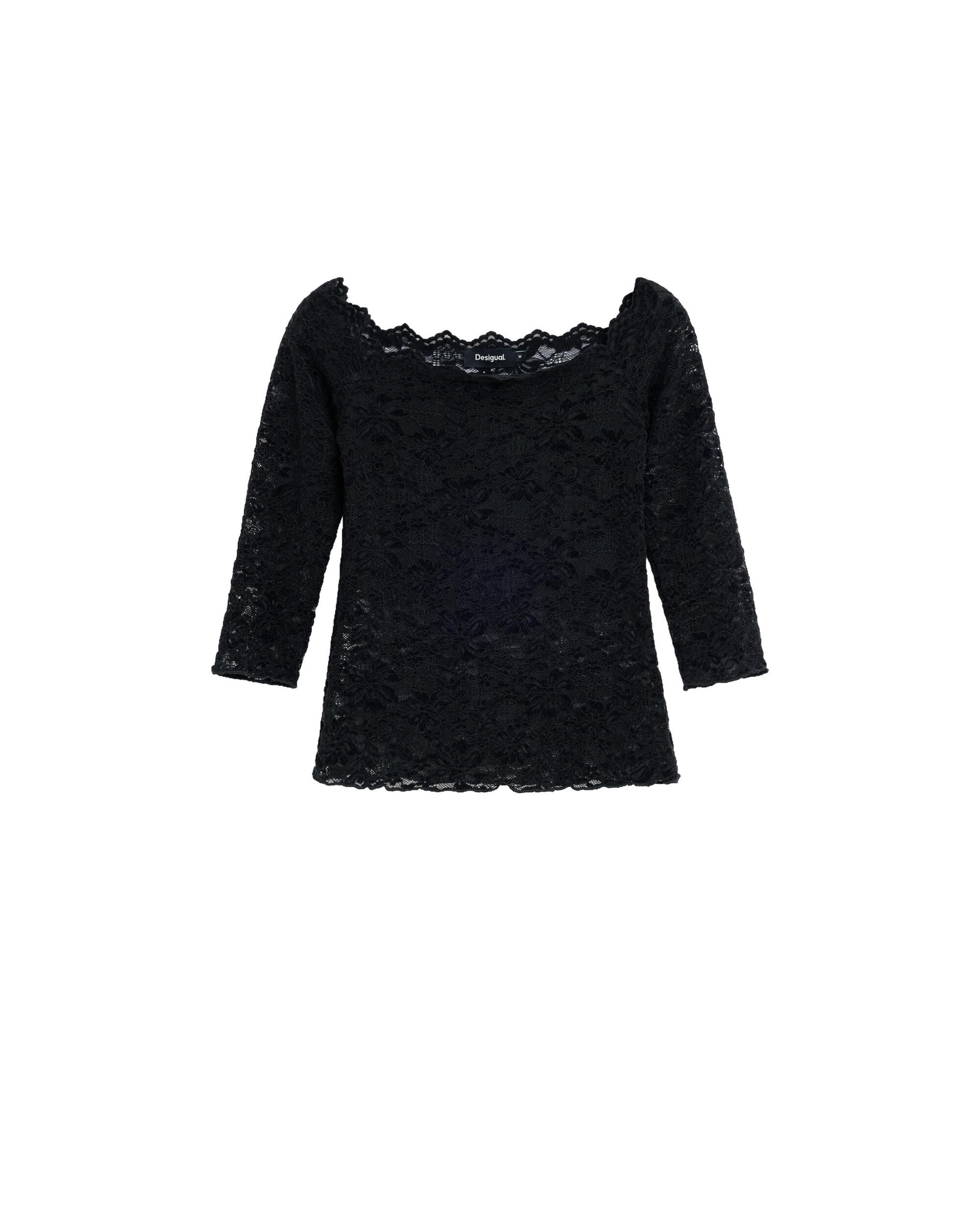 Camiseta de mujer escote bardot - Desigual - Negro Negro-5
