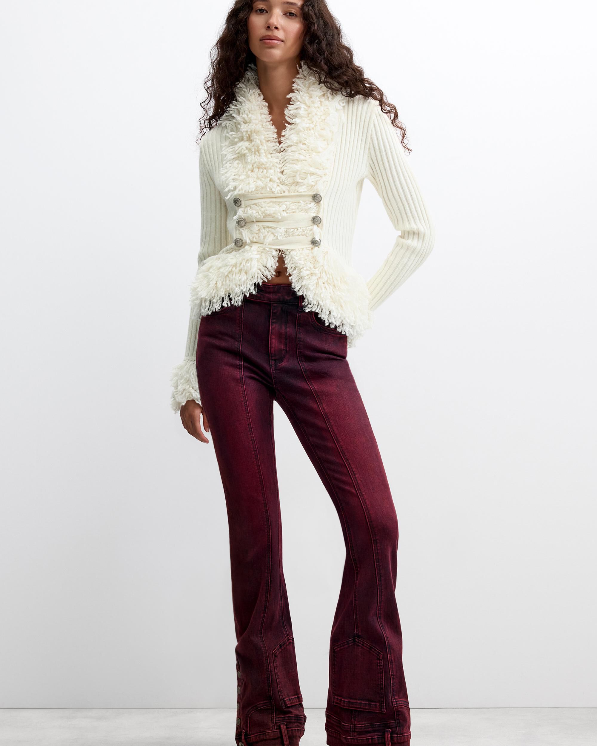 Jersey de mujer punto grueso - Desigual - Blanco Blanco-2